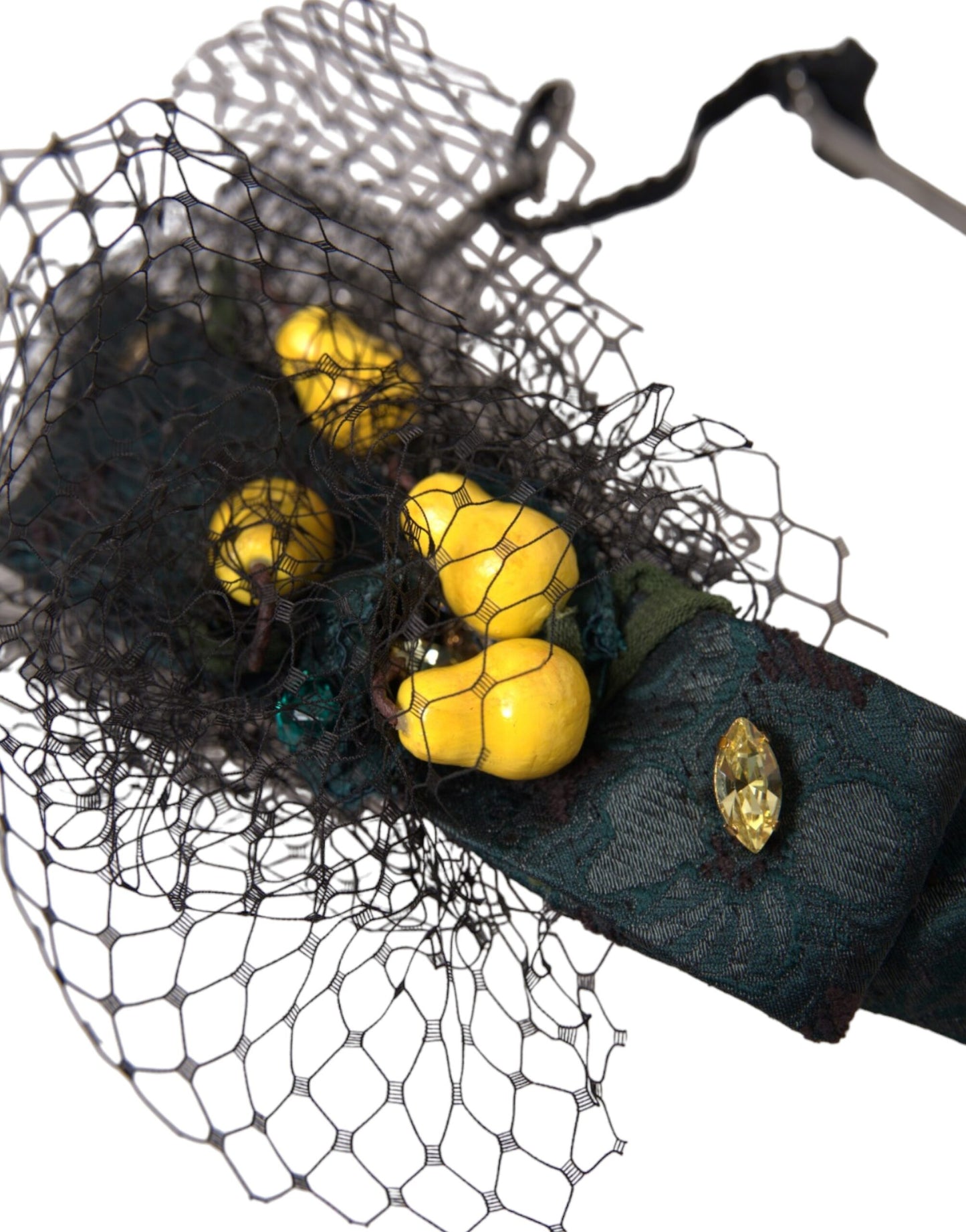 Serre-tête diadème en filet de cristal violet de Sicile Black Lemons de Dolce & Gabbana