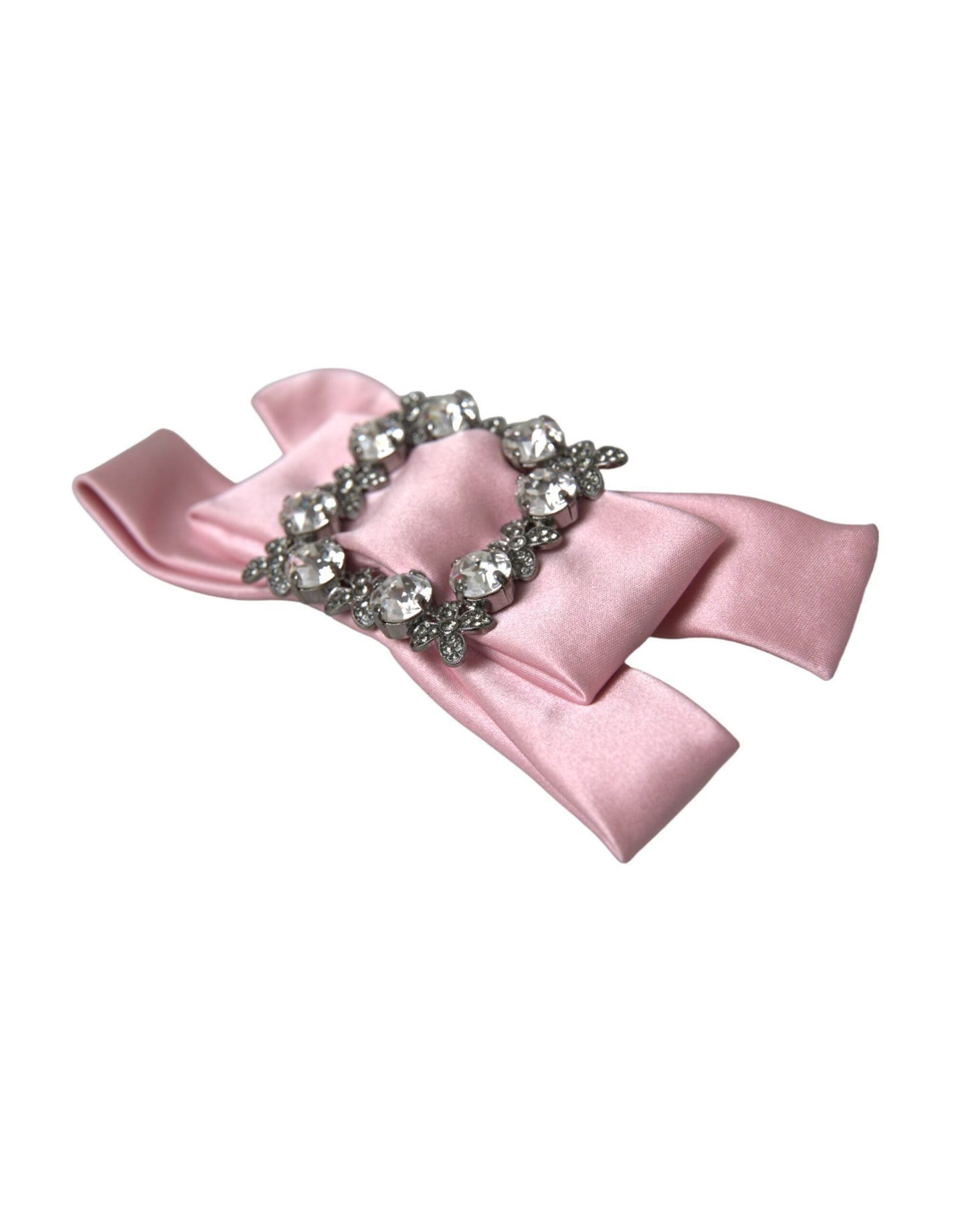 Broche à cheveux Dolce & Gabbana en cristal satiné rose