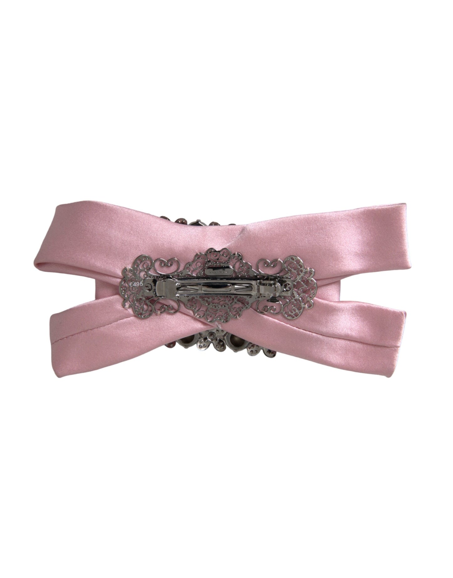 Broche à cheveux Dolce & Gabbana en cristal satiné rose
