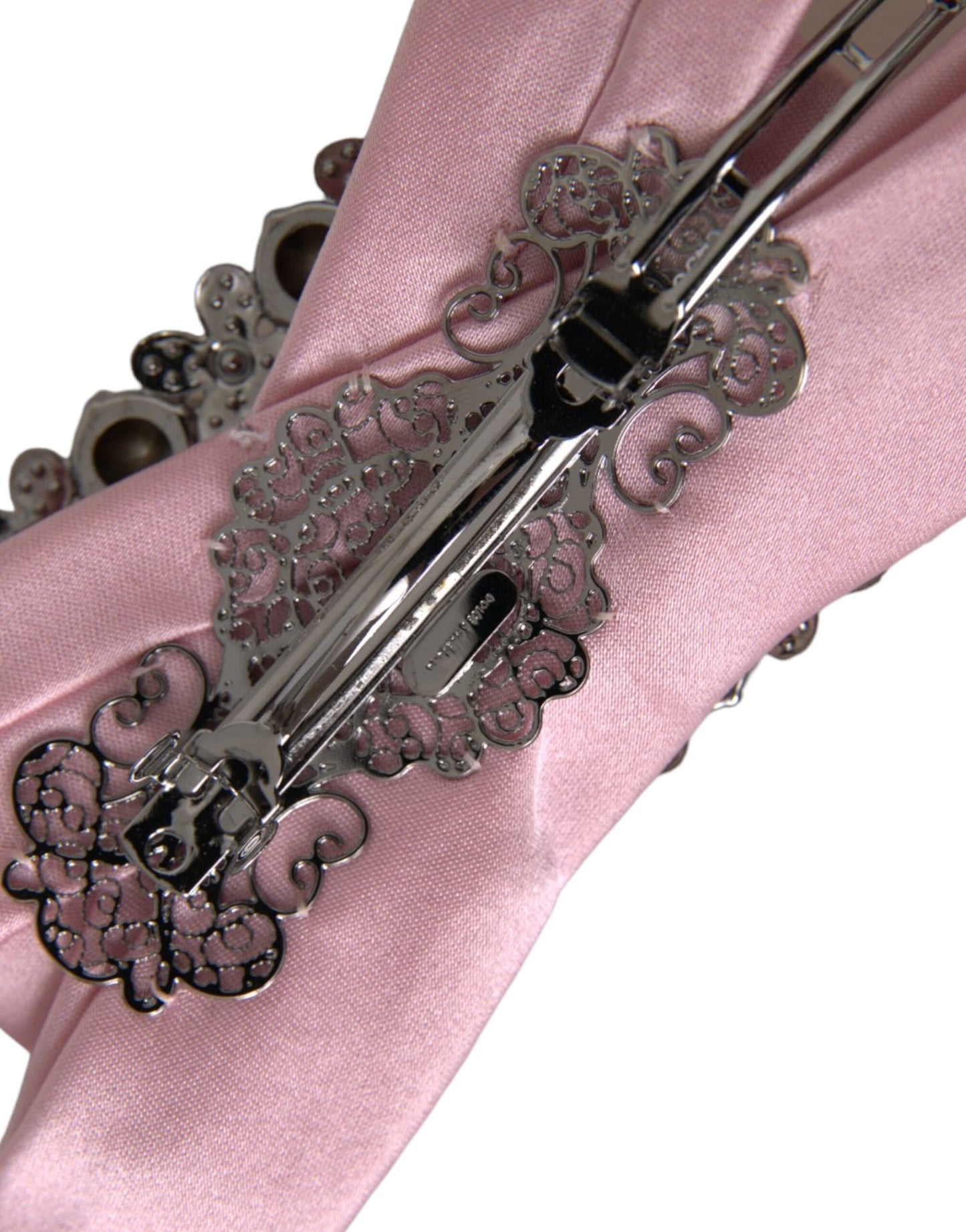 Broche à cheveux Dolce & Gabbana en cristal satiné rose