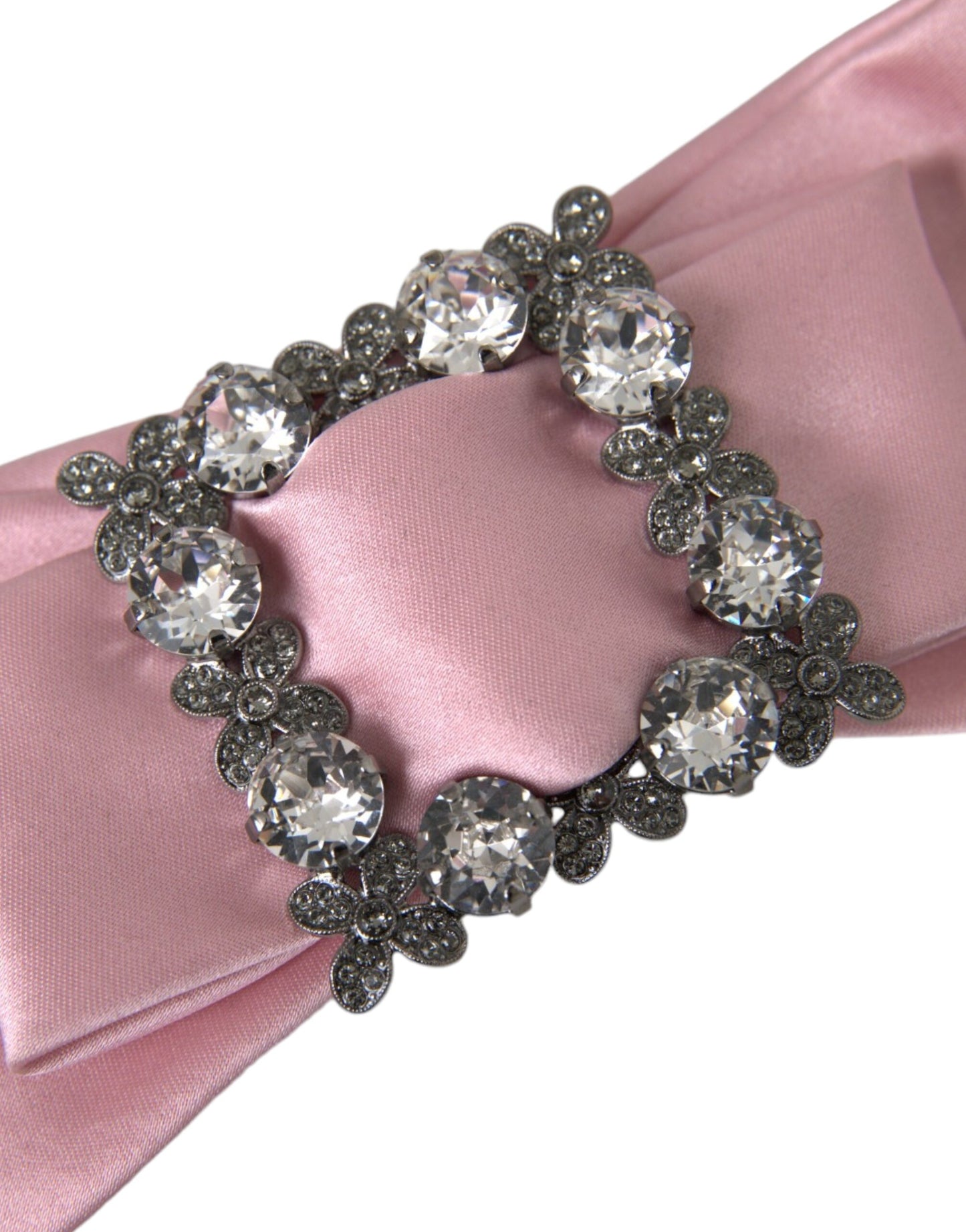 Broche à cheveux Dolce & Gabbana en cristal satiné rose
