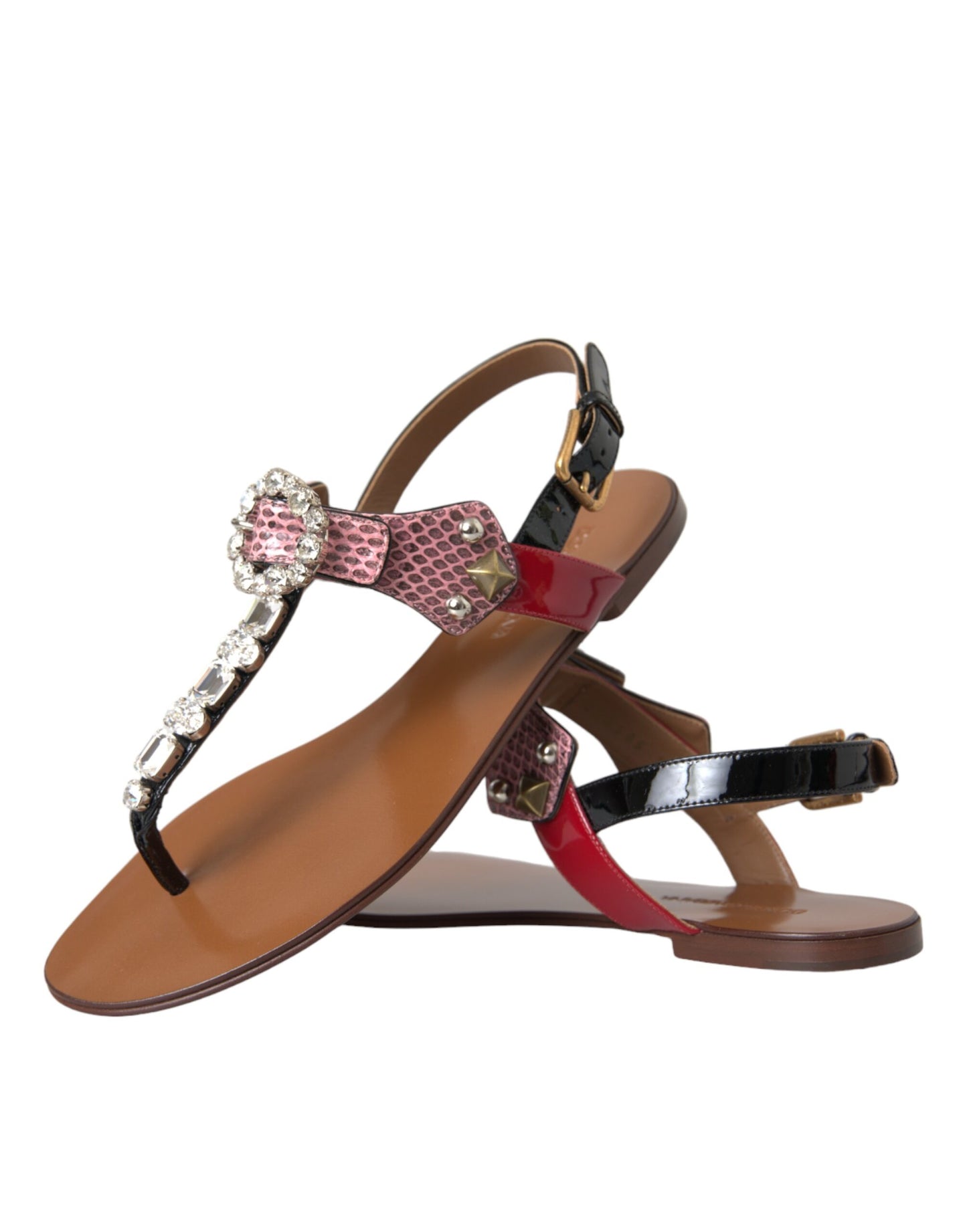 Sandales et tongs Dolce & Gabbana en cristal multicolore