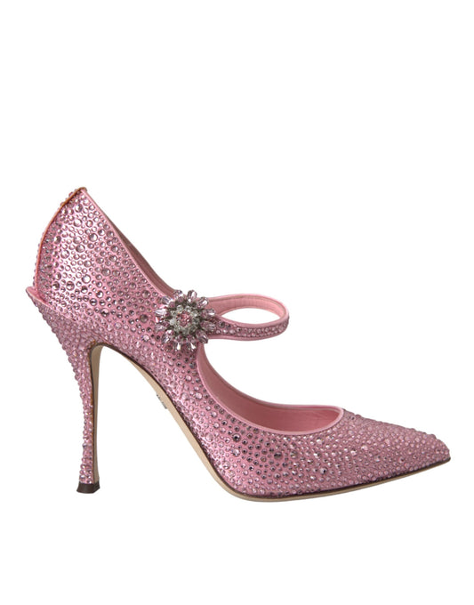 Dolce & Gabbana Pink Strass Kristall Heels Pumps Schuhe