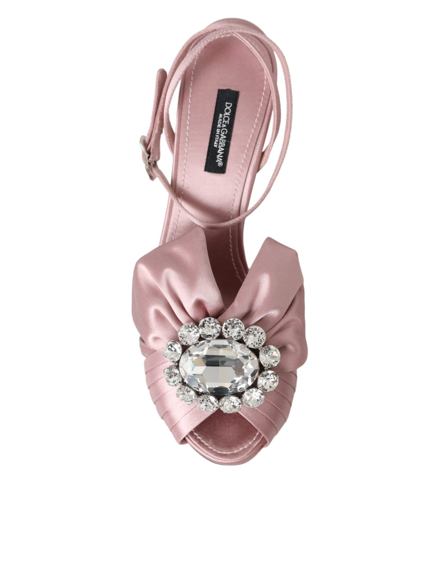 Sandales à talons en cristal roses Keira de Dolce & Gabbana