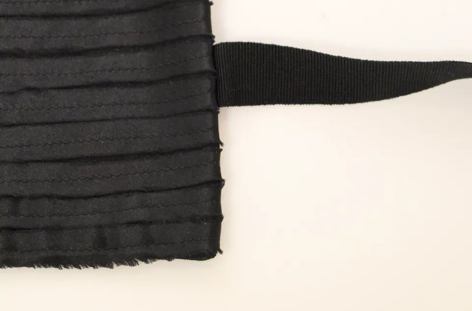 Ceinture de smoking en soie noire Dolce & Gabbana pour femme