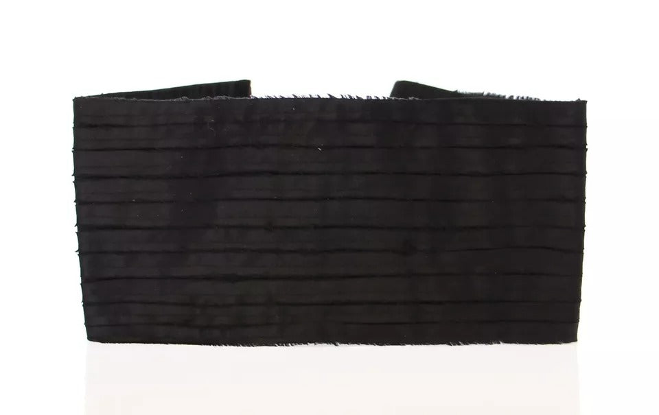 Ceinture de smoking en soie noire Dolce & Gabbana pour femme