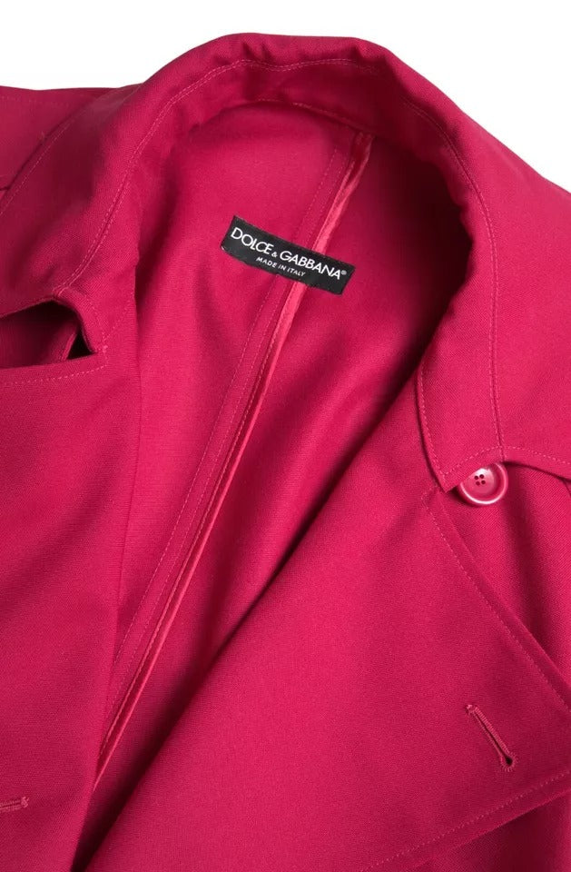 Dolce & Gabbana Trench-coat croisé rose foncé