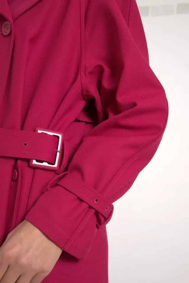 Dolce & Gabbana Trench-coat croisé rose foncé