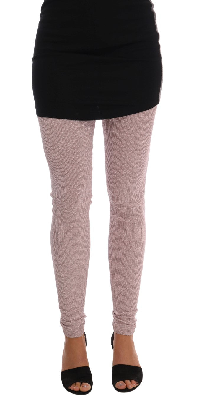 Dolce & Gabbana Collants taille haute roses extensibles