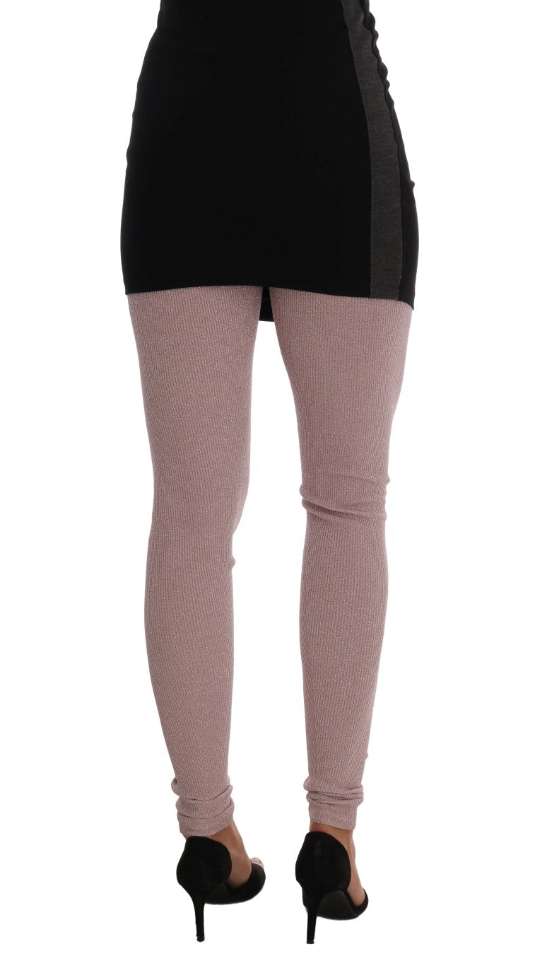 Dolce & Gabbana Collants taille haute roses extensibles
