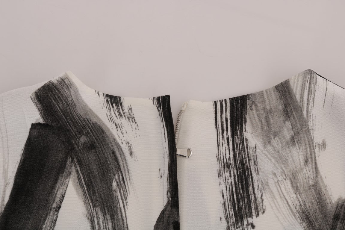 Chemisier imprimé à rayures blanches et noires Dolce & Gabbana