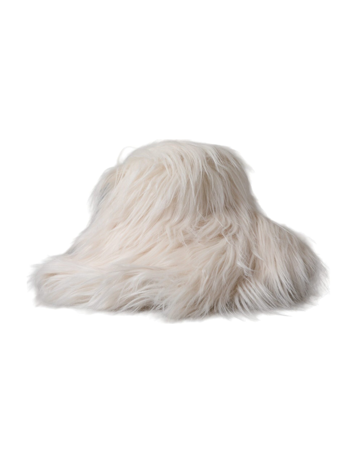 Dolce & Gabbana – Fischerhut aus Acrylfell in Off-White für Damen