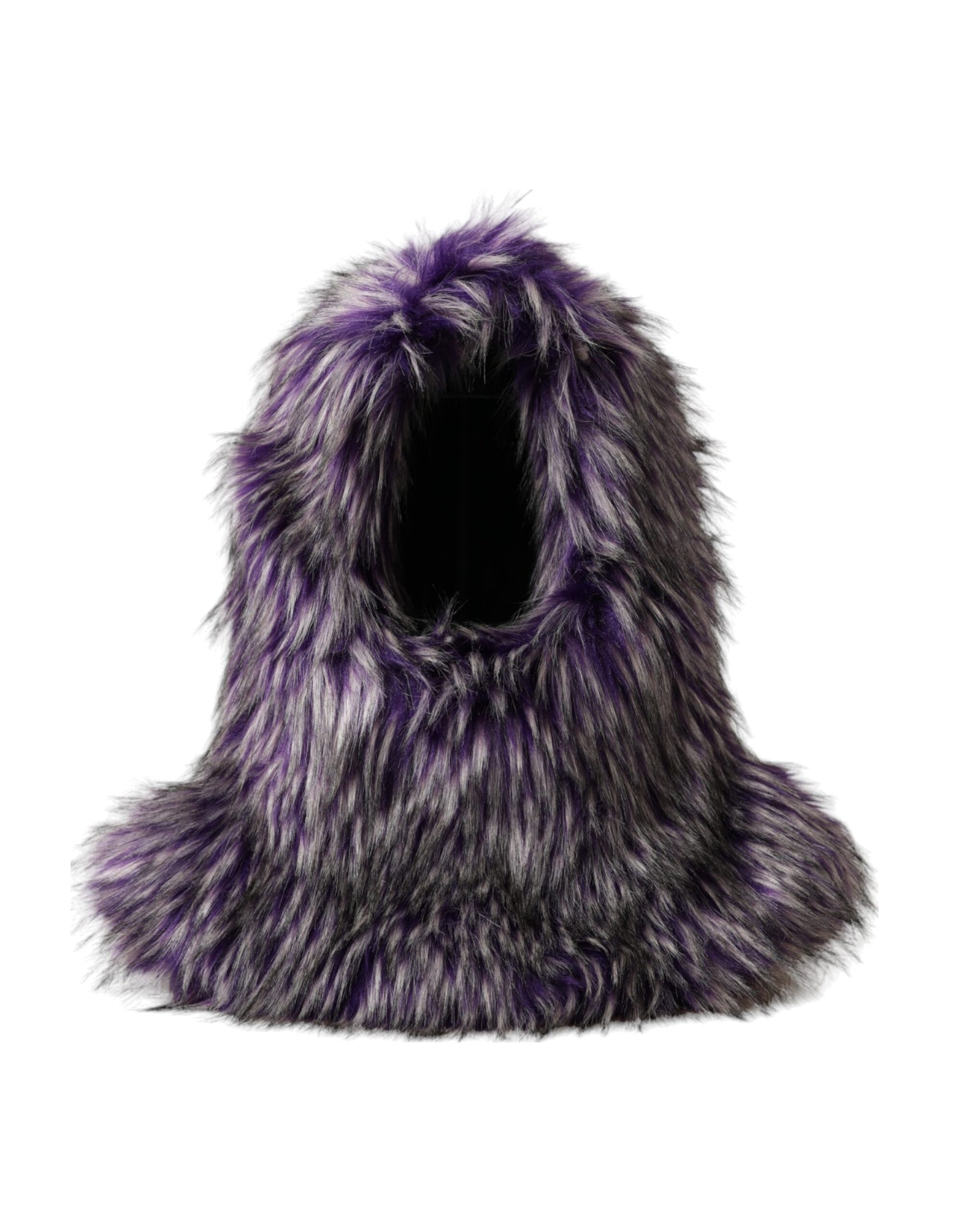 Chapeau enveloppant en fausse fourrure violette Dolce & Gabbana