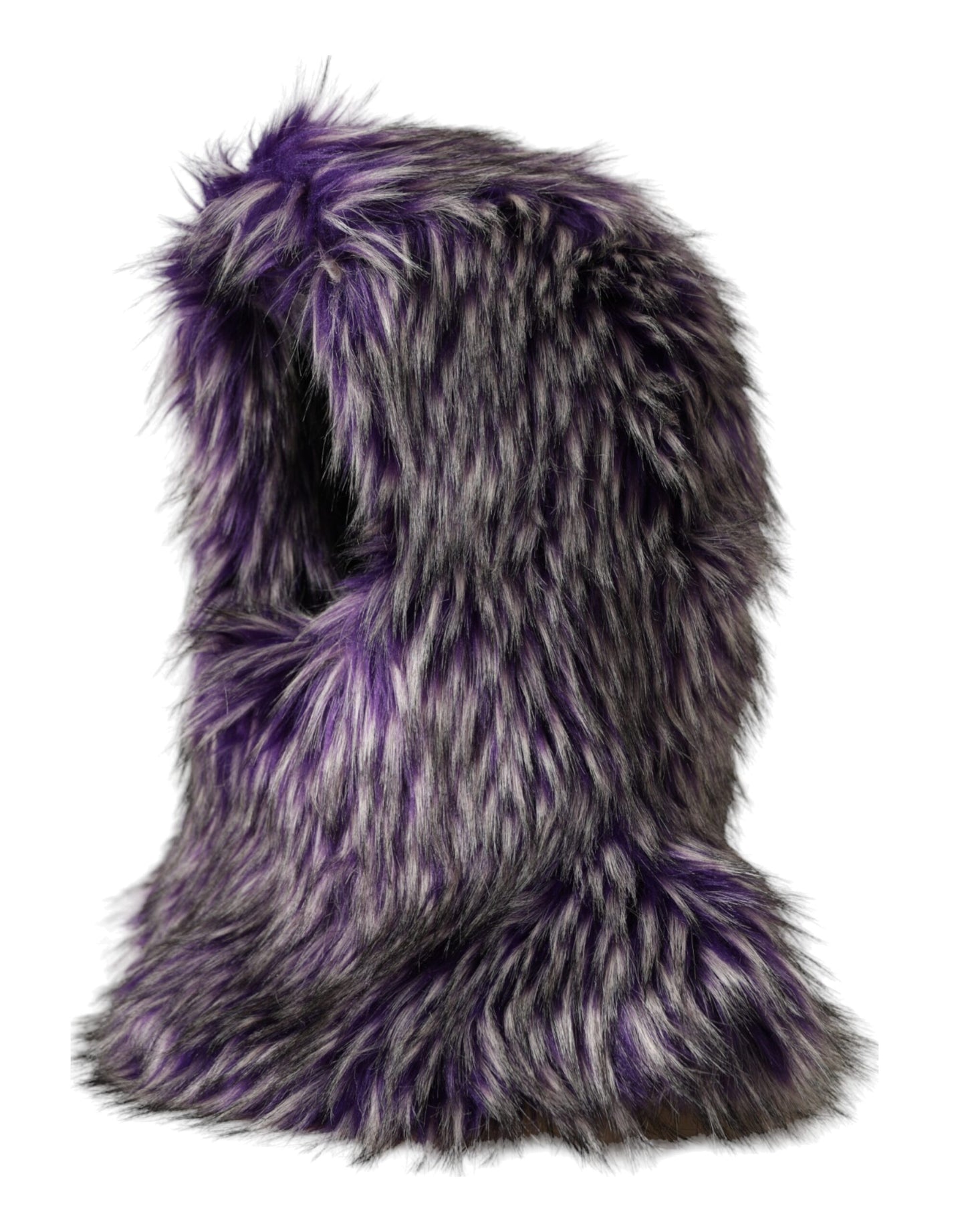 Chapeau enveloppant en fausse fourrure violette Dolce & Gabbana
