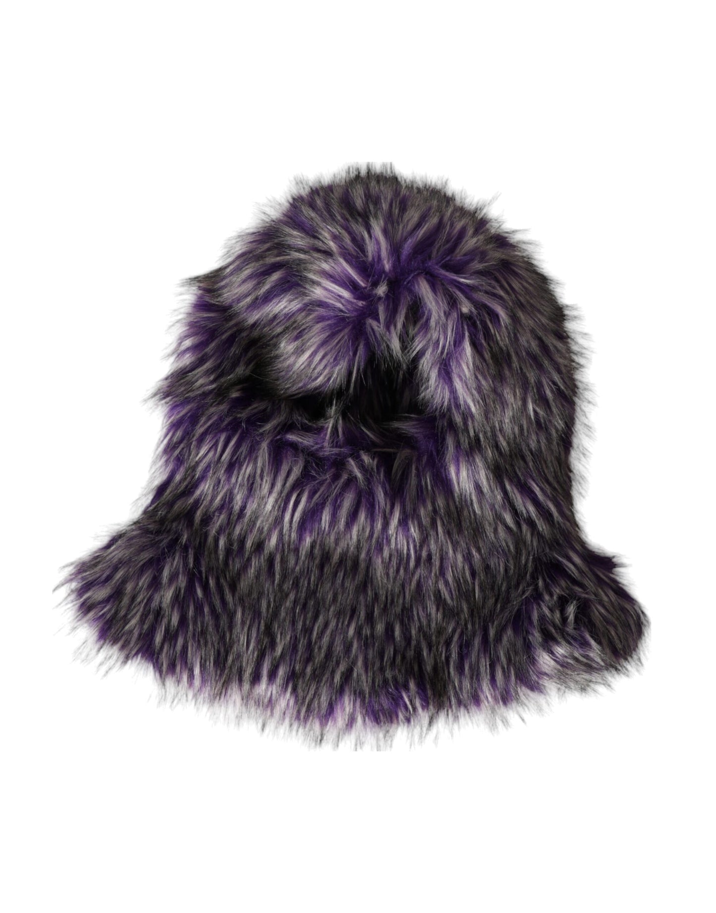 Chapeau enveloppant en fausse fourrure violette Dolce & Gabbana