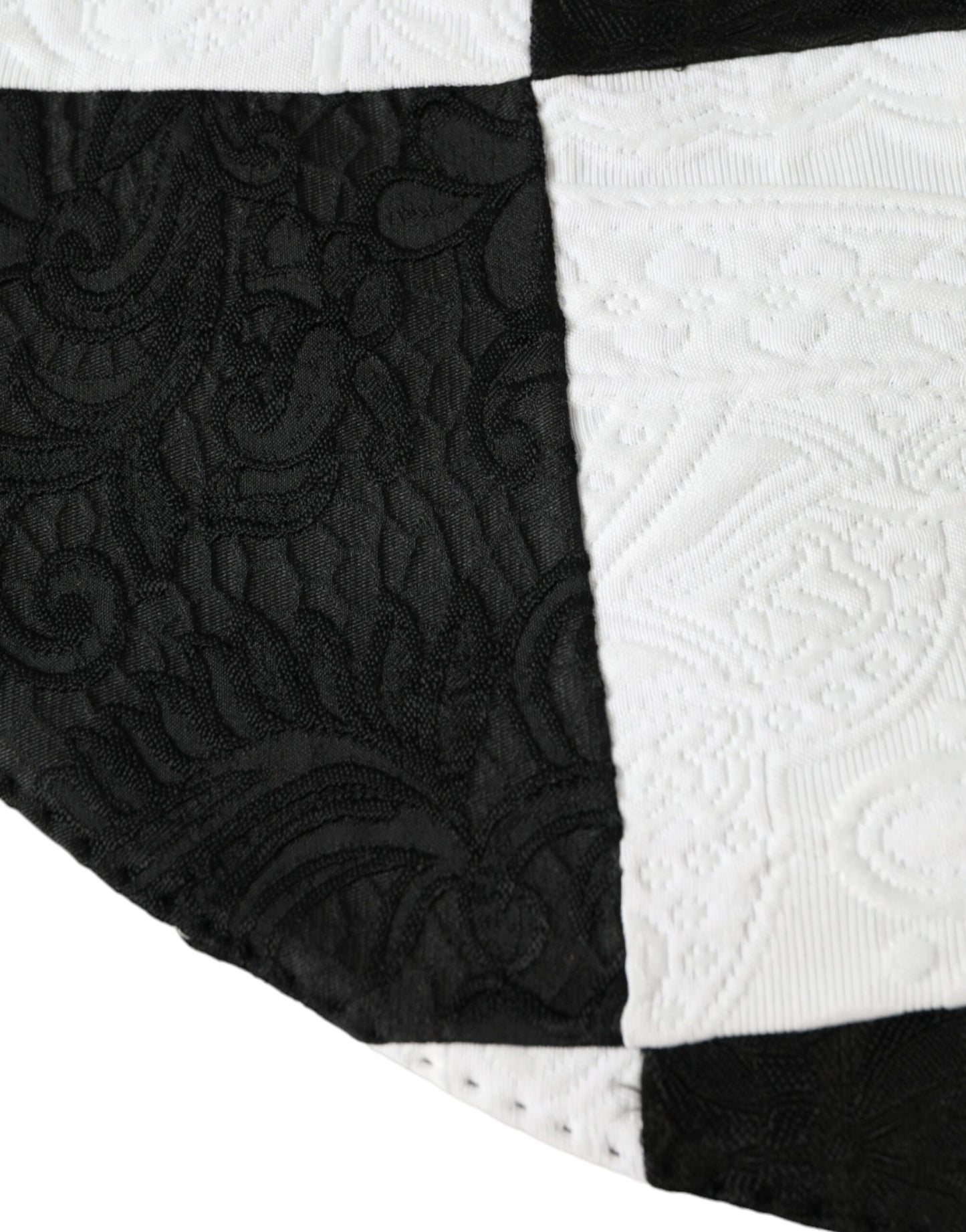 Chapeau souple à large bord à carreaux noirs et blancs Dolce & Gabbana