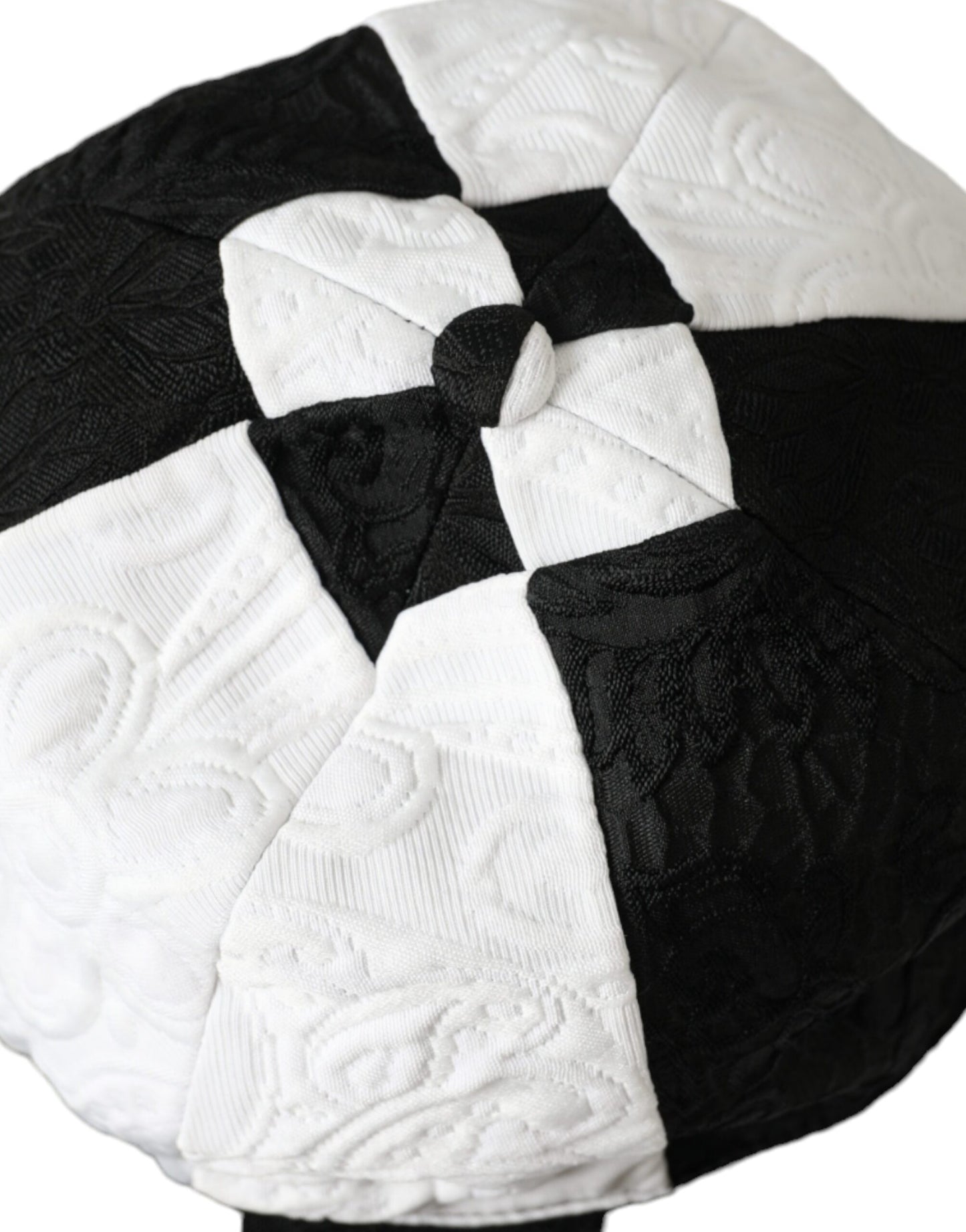 Chapeau souple à large bord à carreaux noirs et blancs Dolce & Gabbana