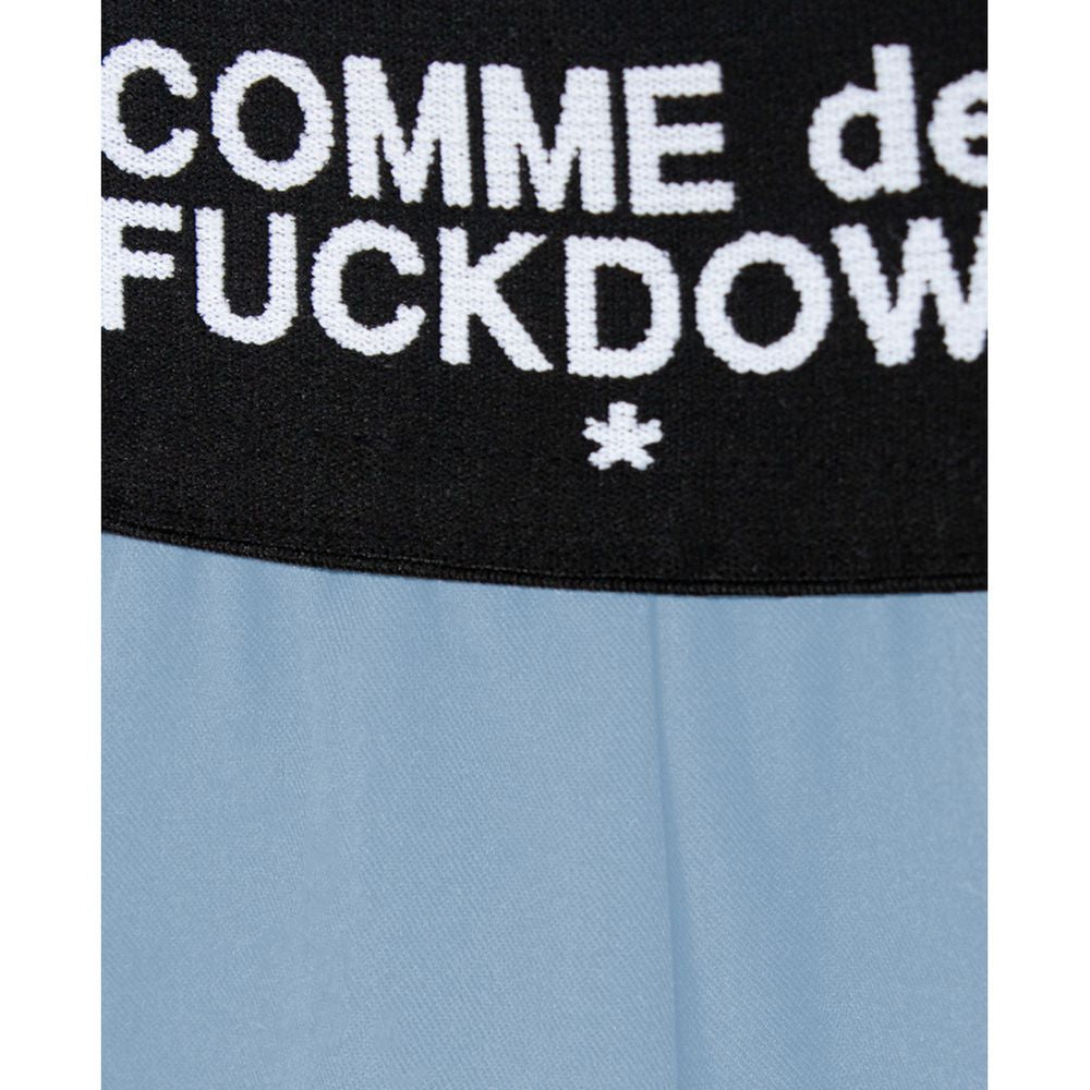 Comme Des Fuckdown Hellblaue Palazzo-Hose aus Polyester für Damen