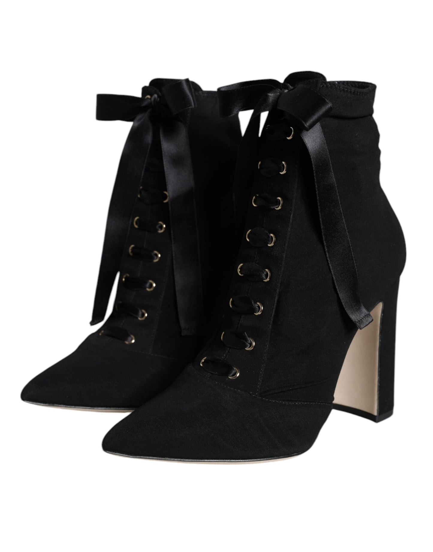 Bottines en jersey extensible noir Dolce & Gabbana