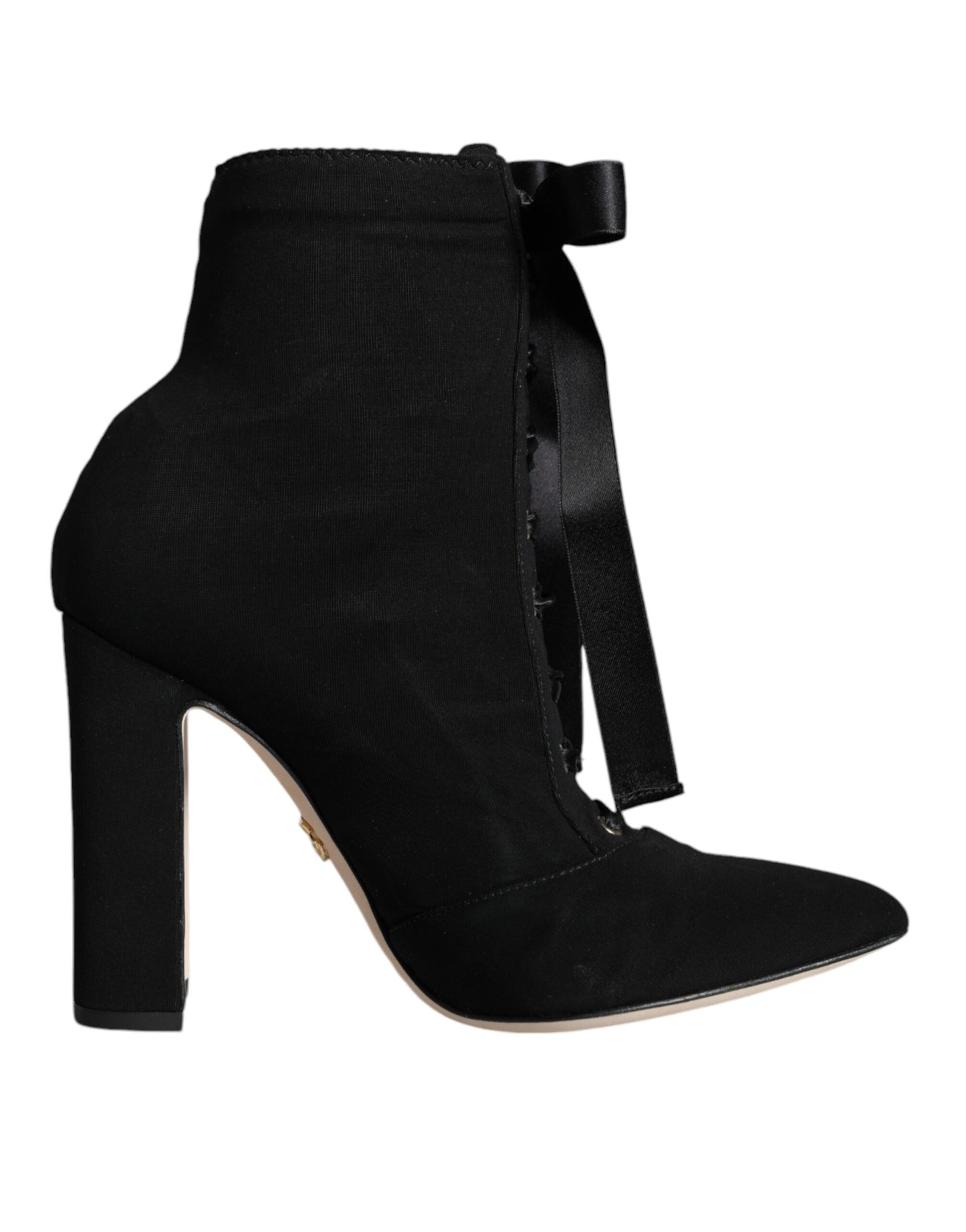 Bottines en jersey extensible noir Dolce & Gabbana