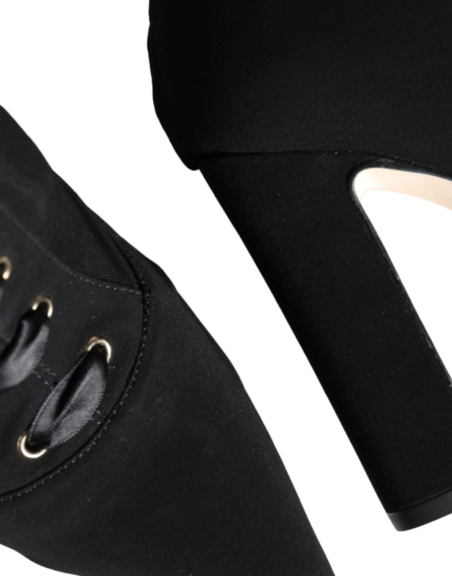 Bottines en jersey extensible noir Dolce & Gabbana
