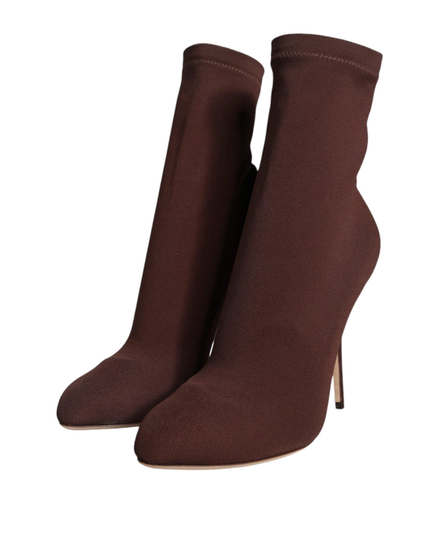 Chaussures à talons aiguilles marron Dolce & Gabbana, chaussettes, bottines