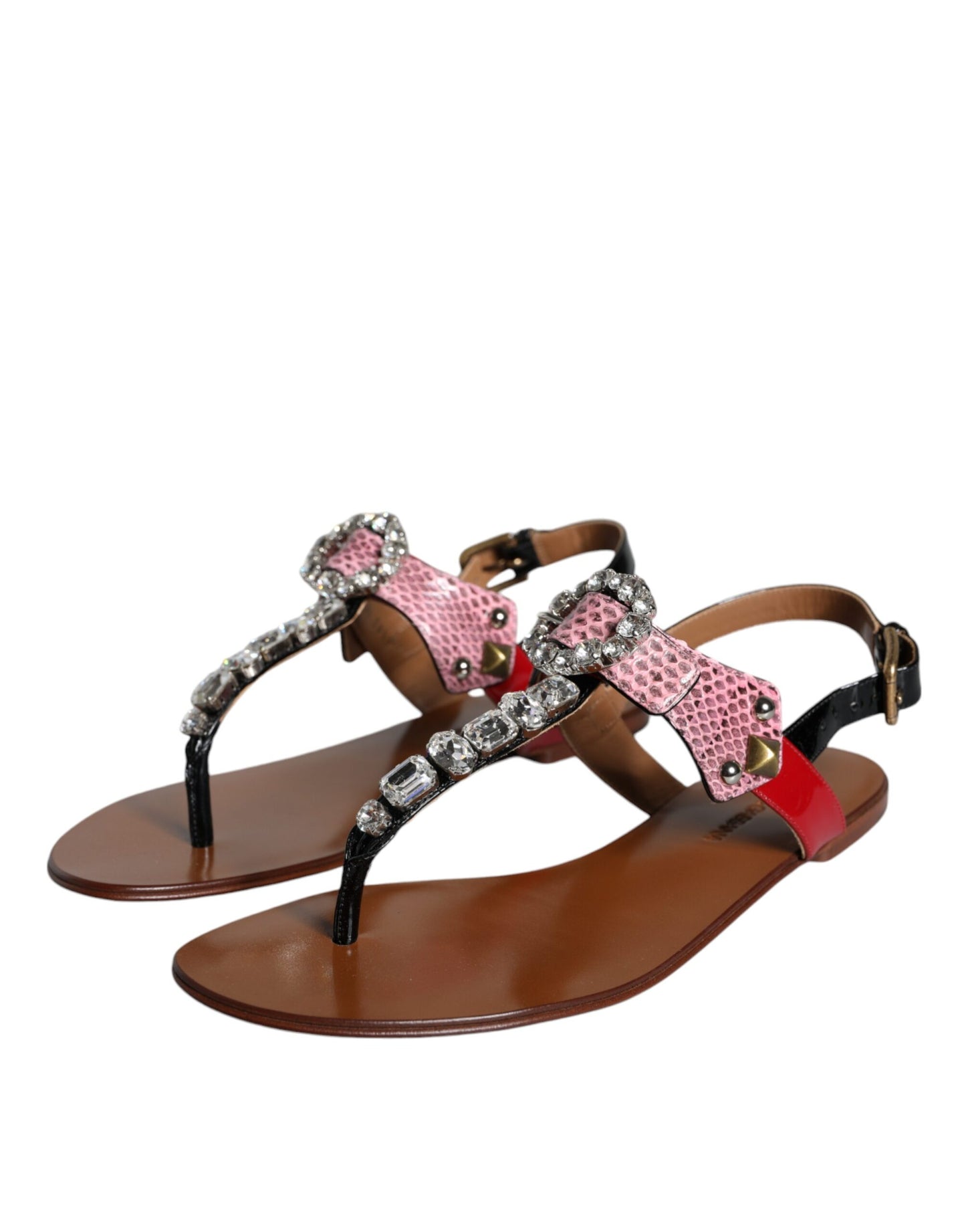 Sandales et tongs Dolce & Gabbana en cristal multicolore