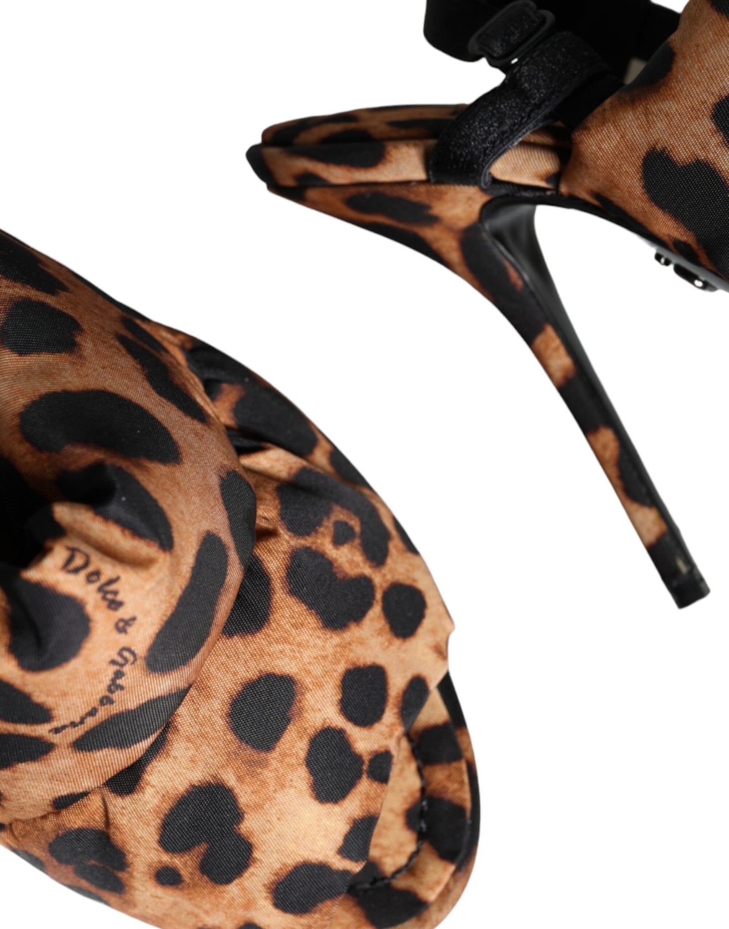 Sandales à bride arrière Keira léopard marron Dolce & Gabbana