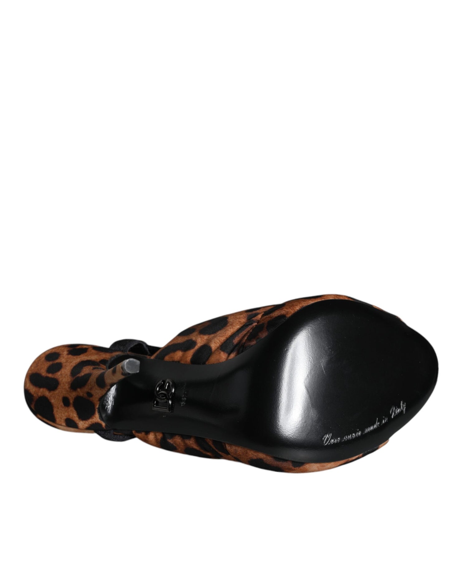 Sandales à bride arrière Keira léopard marron Dolce & Gabbana