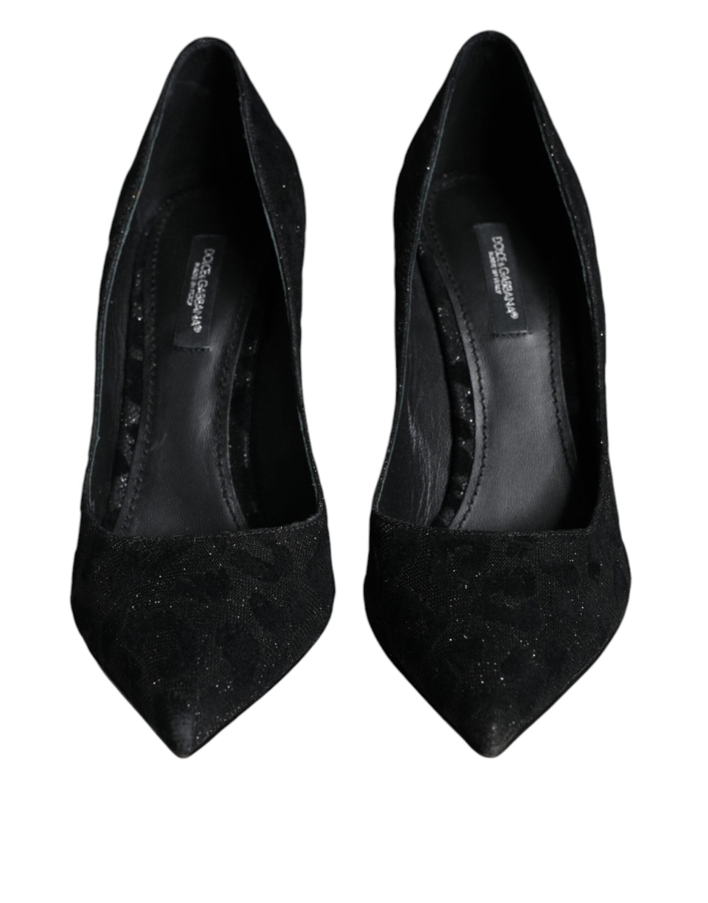 Escarpins à talons hauts Dolce & Gabbana en lurex léopard noir