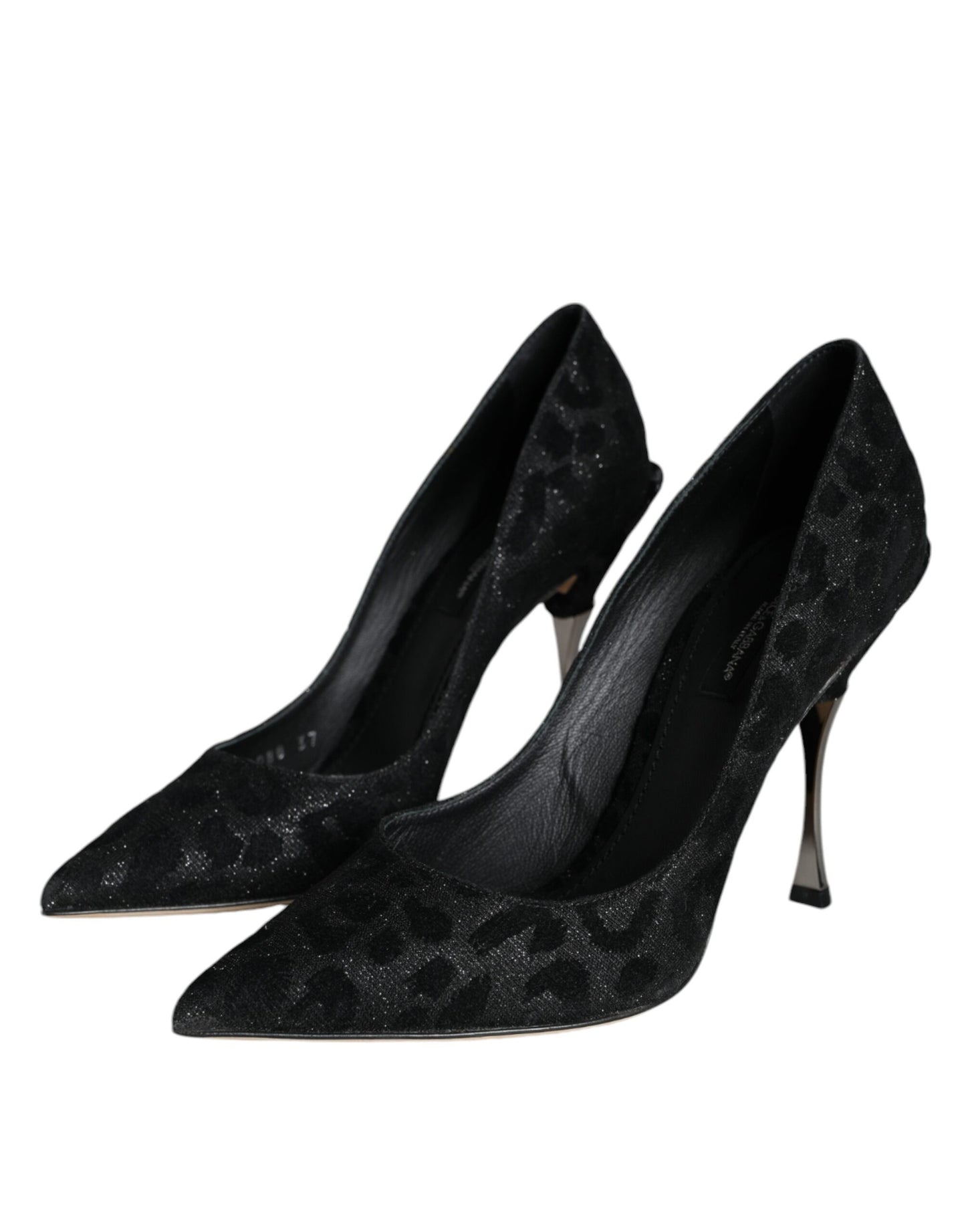 Escarpins à talons hauts Dolce & Gabbana en lurex léopard noir