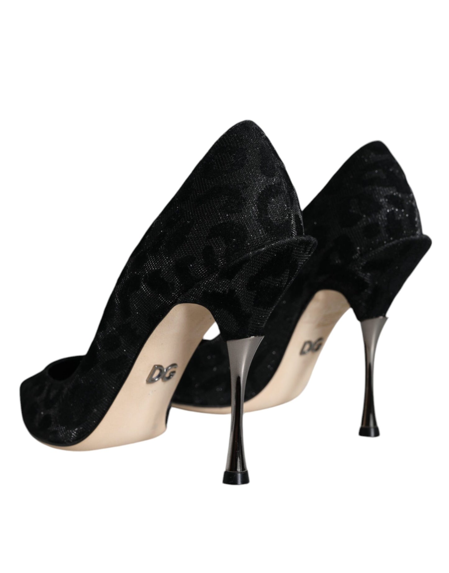 Escarpins à talons hauts Dolce & Gabbana en lurex léopard noir