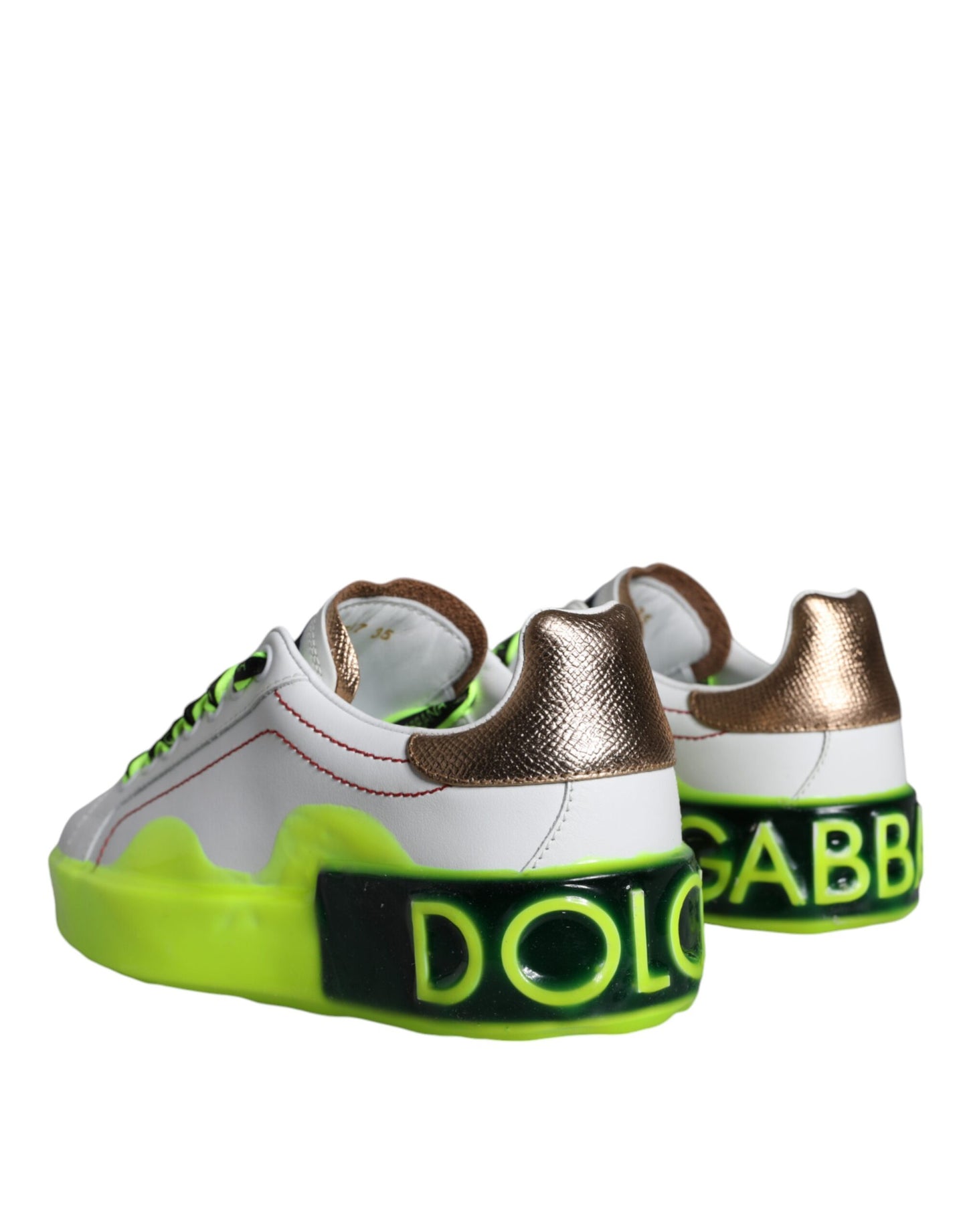 Dolce & Gabbana – Portofino – Niedrige Sneakers aus weißem Leder