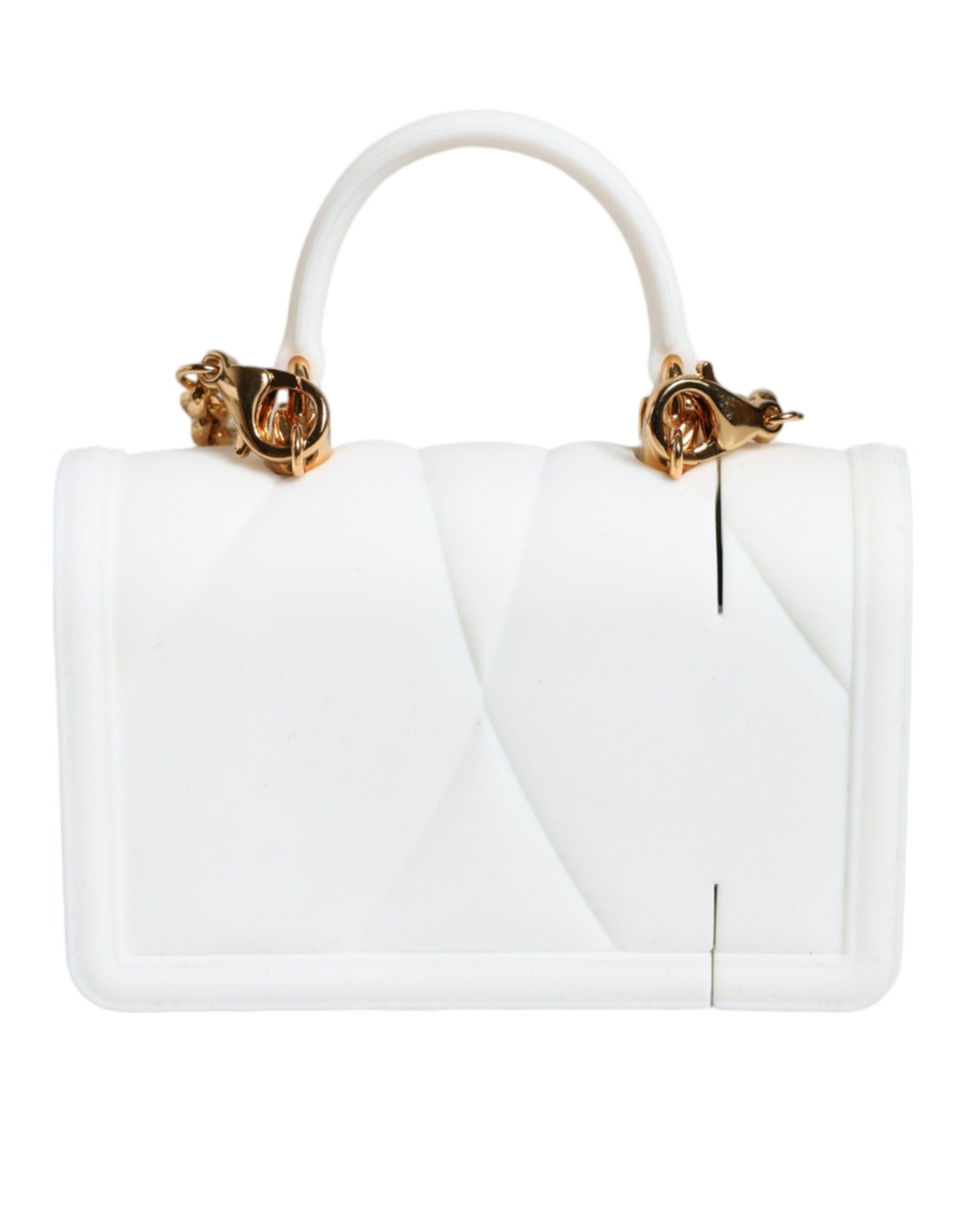 Dolce & Gabbana – Weiße Silikonhülle „Devotion Heart“ mit Handtasche und Airpod-Hülle