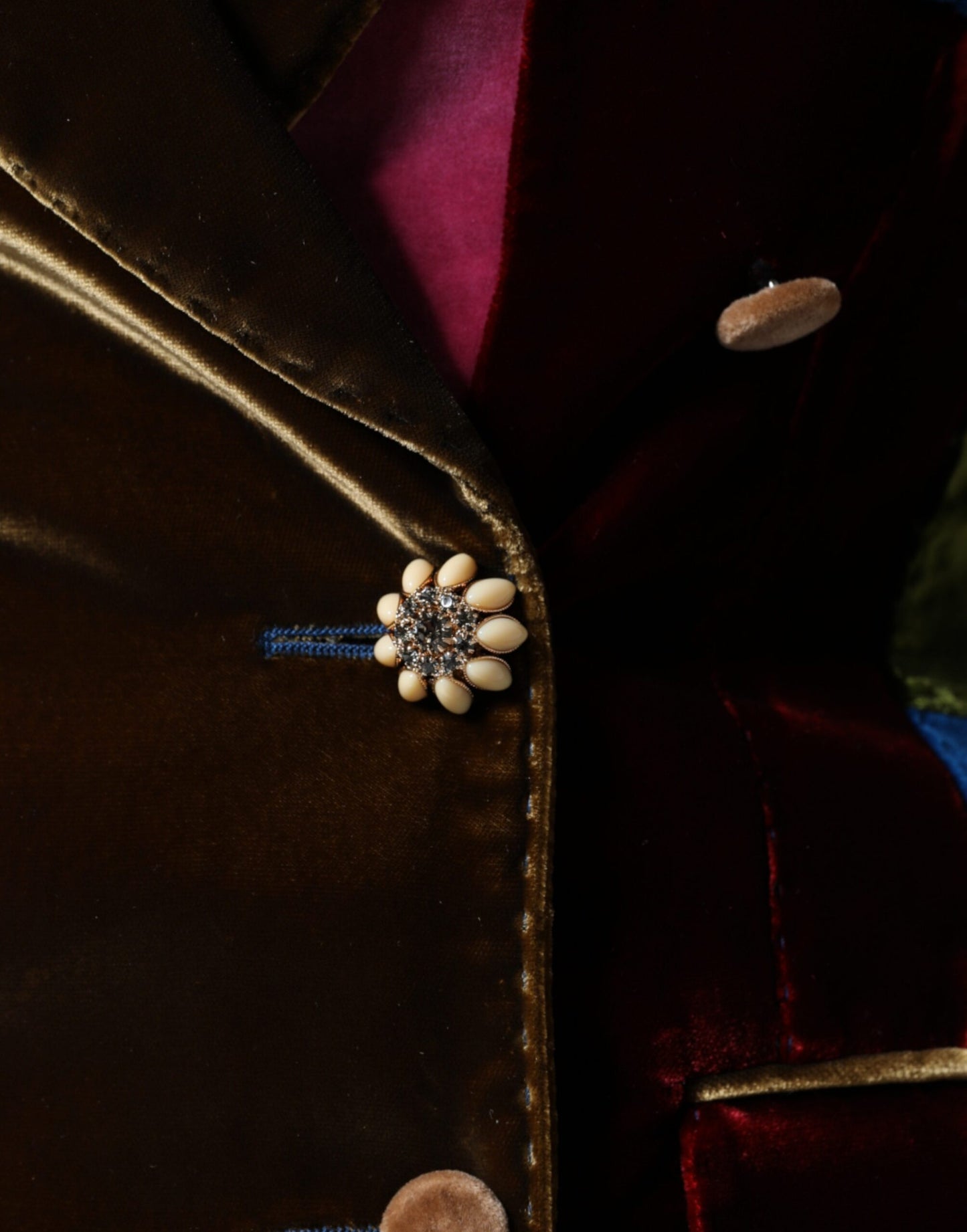 Veste blazer patchwork croisée multicolore Dolce & Gabbana