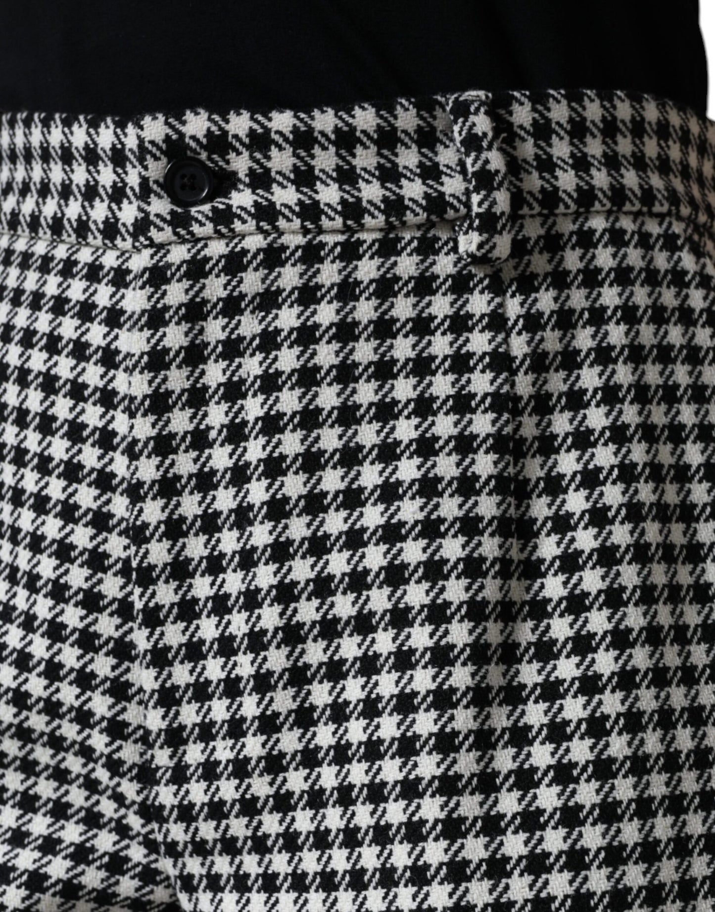 Pantalon large court à motif pied-de-poule noir et blanc Dolce & Gabbana