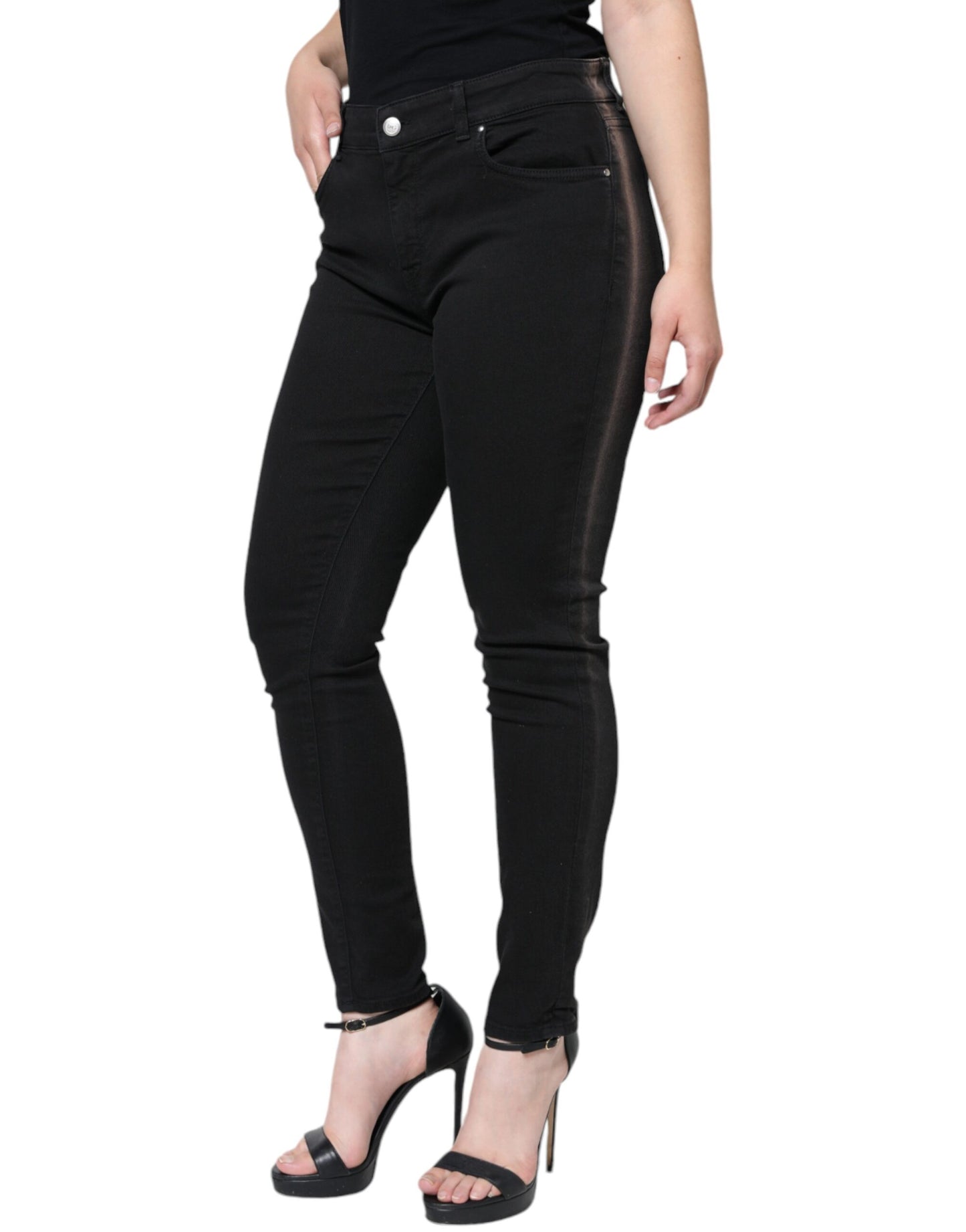 Jean skinny en coton stretch noir Dolce & Gabbana