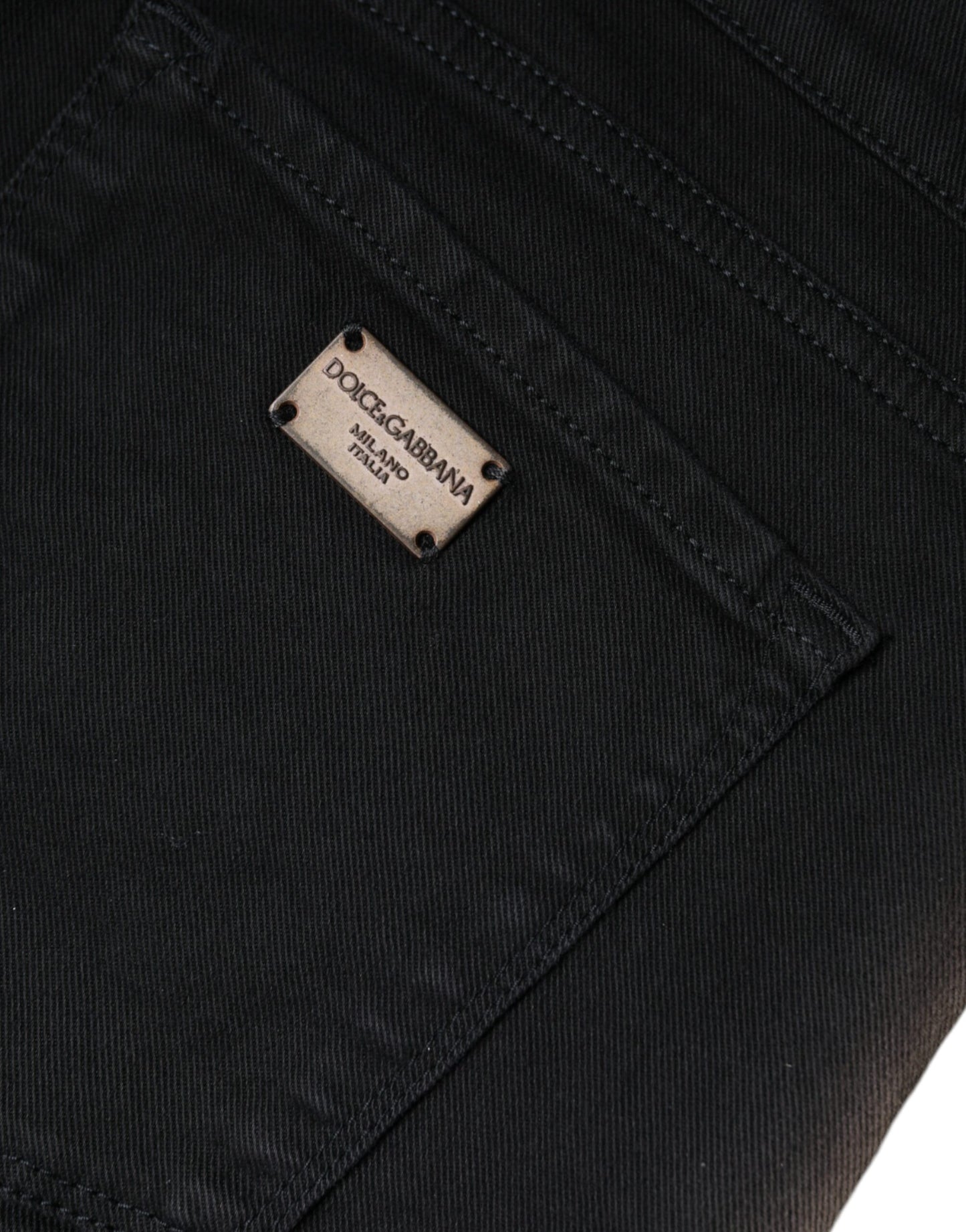 Jean skinny en coton stretch noir Dolce & Gabbana