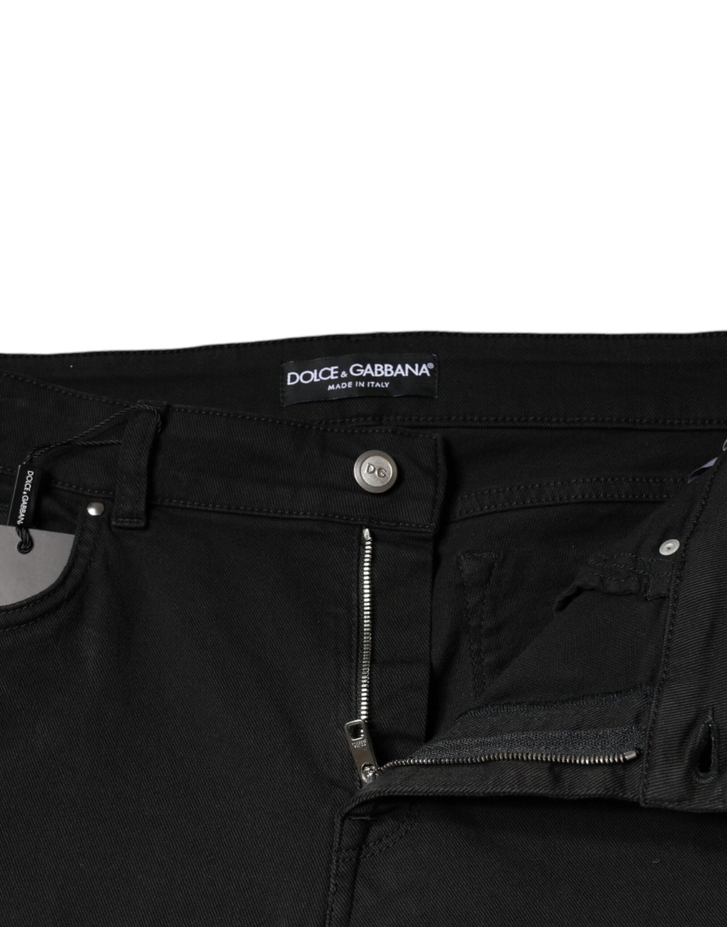 Jean skinny en coton stretch noir Dolce & Gabbana
