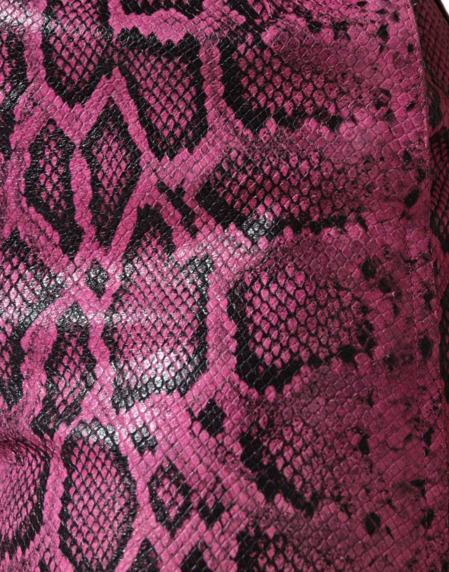 Short taille haute en cuir rose Dolce & Gabbana