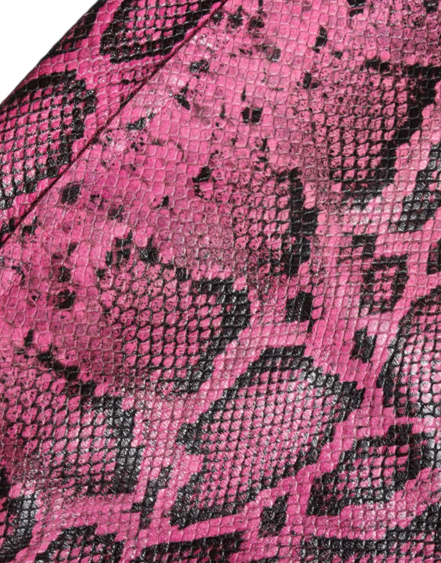 Short taille haute en cuir rose Dolce & Gabbana