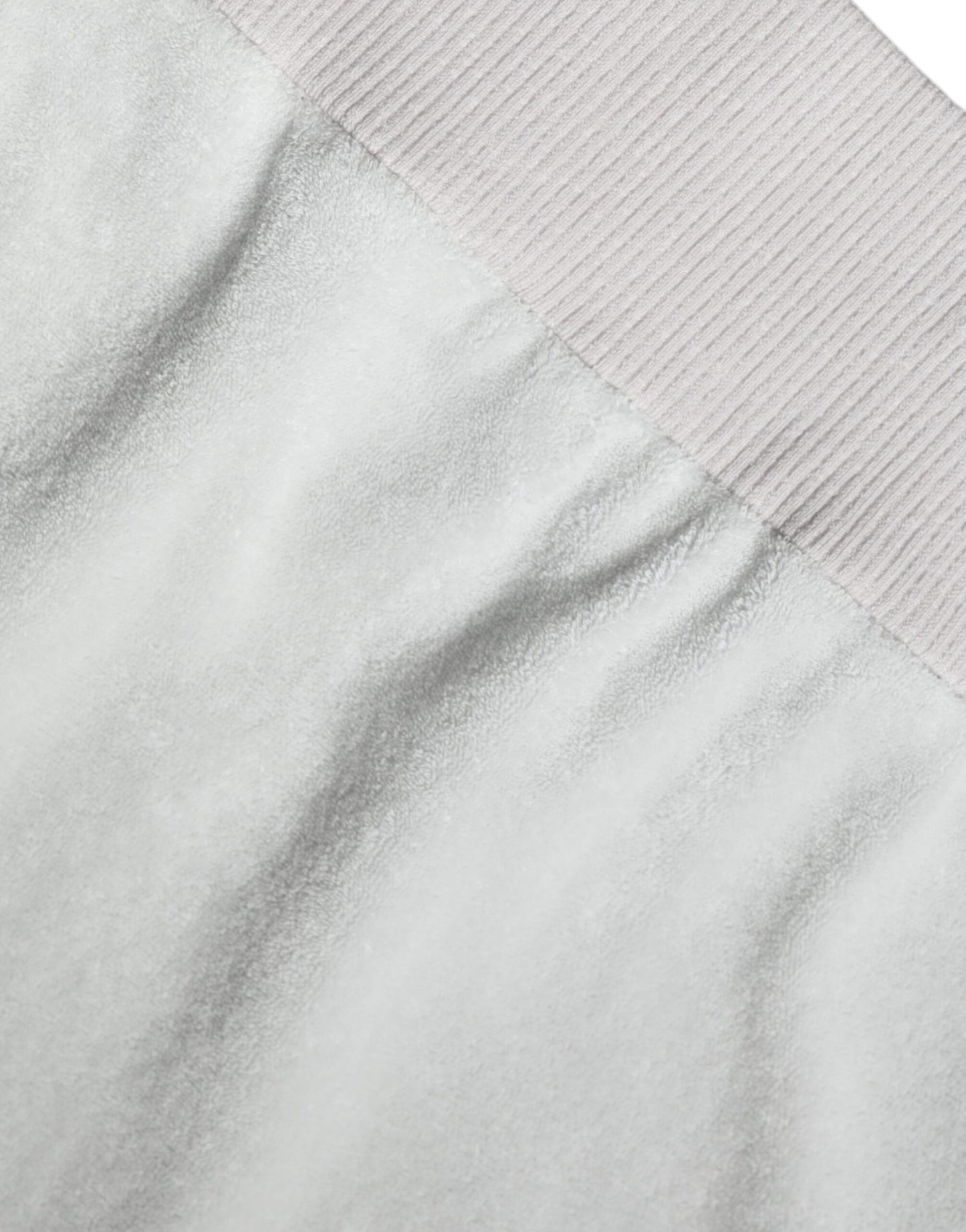 Dolce & Gabbana – Weißer Pullover mit Rundhalsausschnitt aus Nylon-Stretch