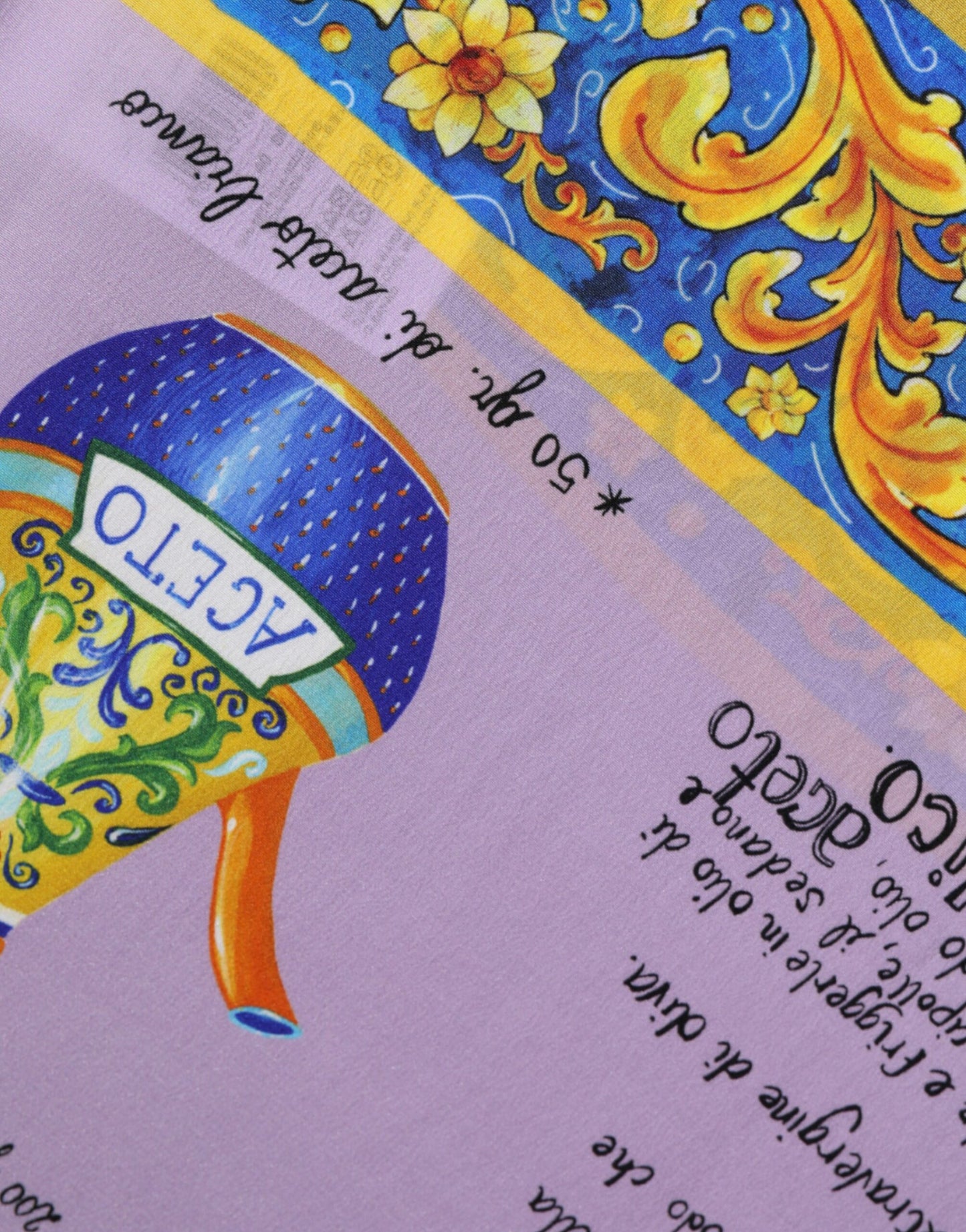 Dolce & Gabbana Débardeur imprimé Caponata Siciliana en soie violette