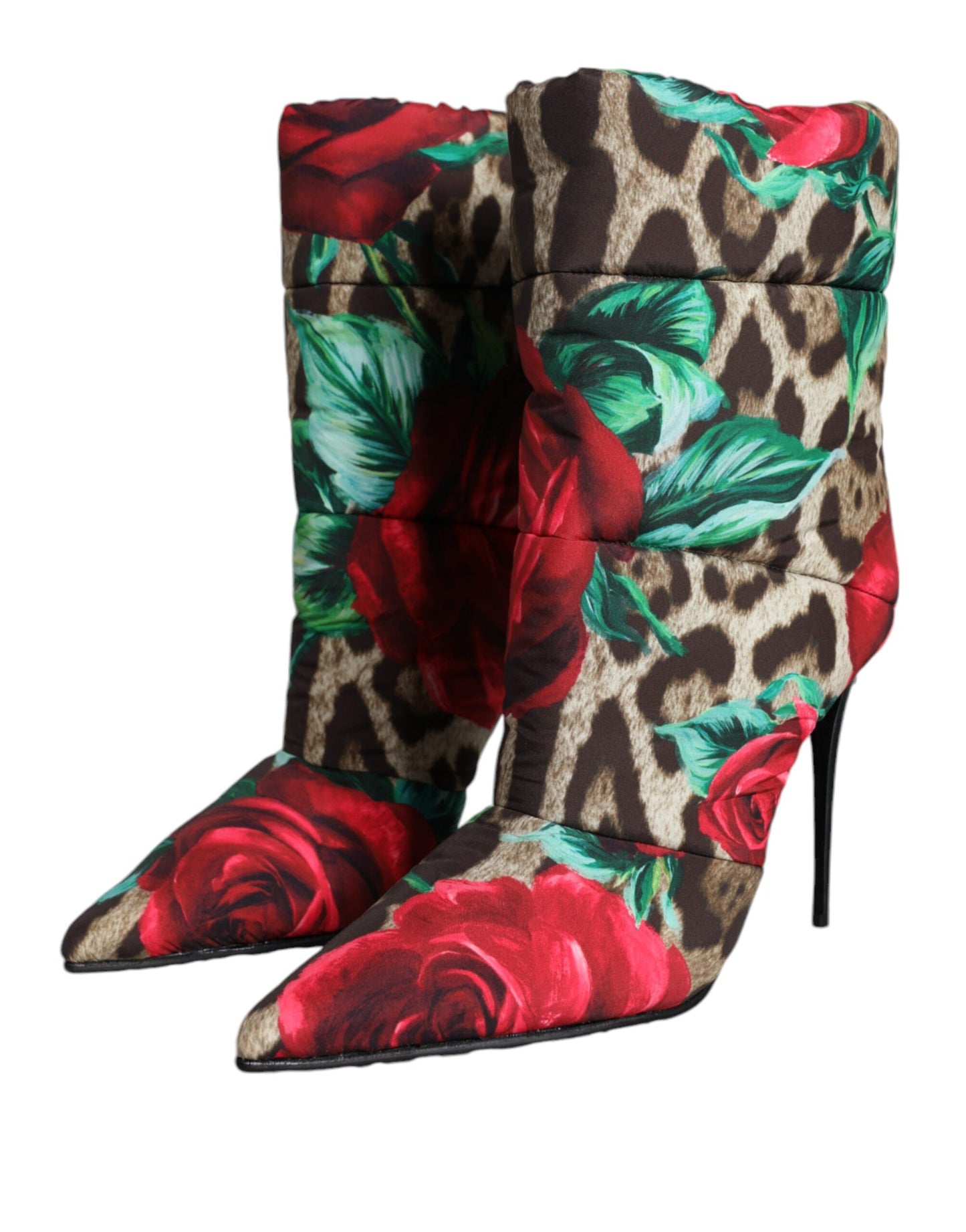 Bottes mi-mollet Dolce & Gabbana multicolores à imprimé léopard et rose