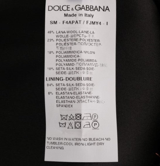 Mini-jupe courte noire et dorée Dolce & Gabbana