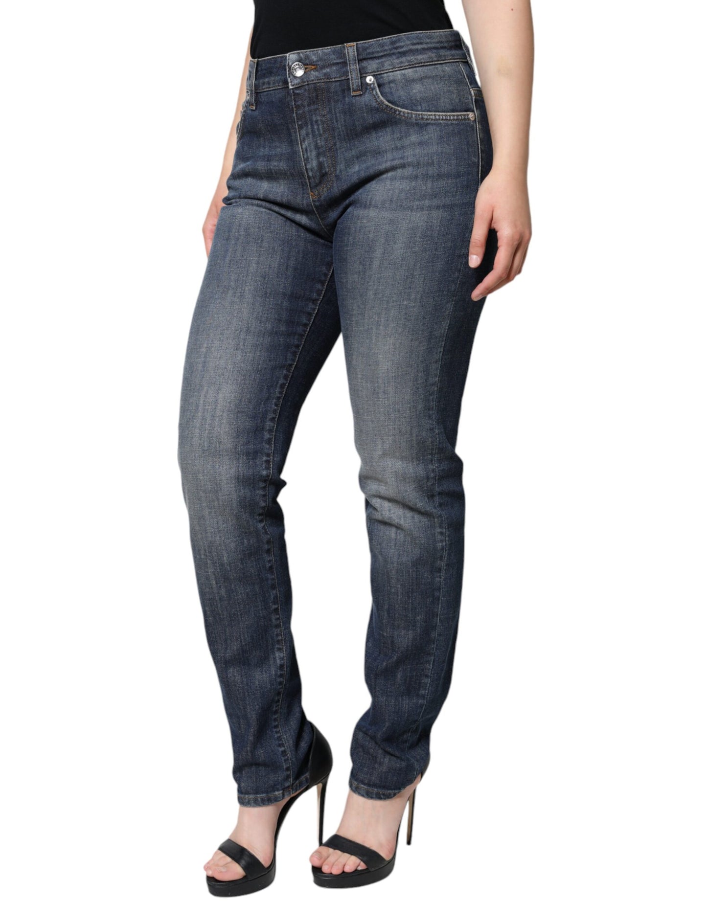 Jean skinny en coton stretch bleu foncé Dolce & Gabbana