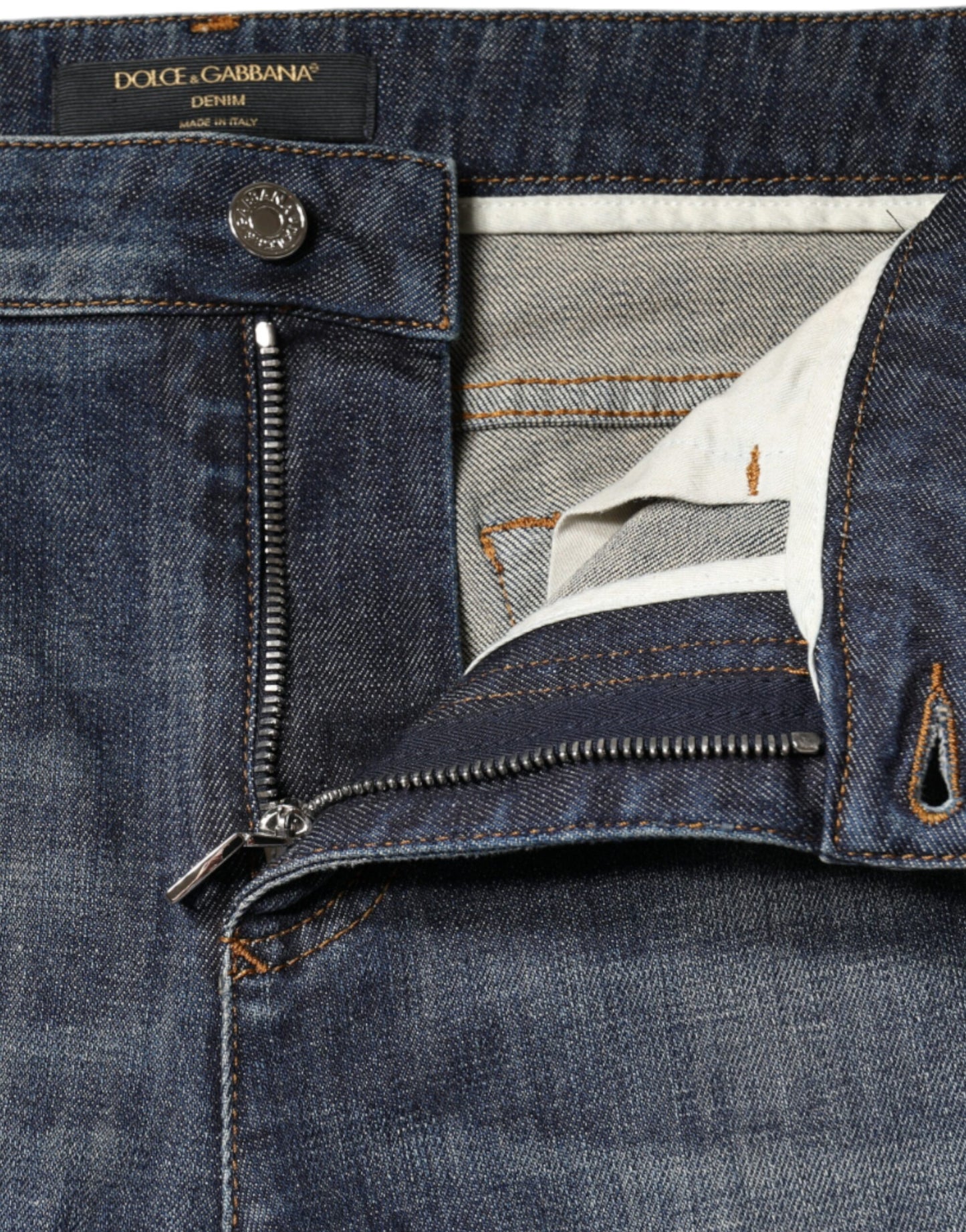 Jean skinny en coton stretch bleu foncé Dolce & Gabbana