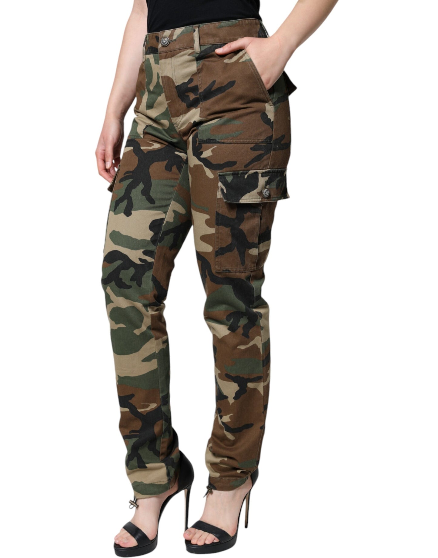 Dolce & Gabbana – Mehrfarbige Cargohose mit Camouflage-Muster