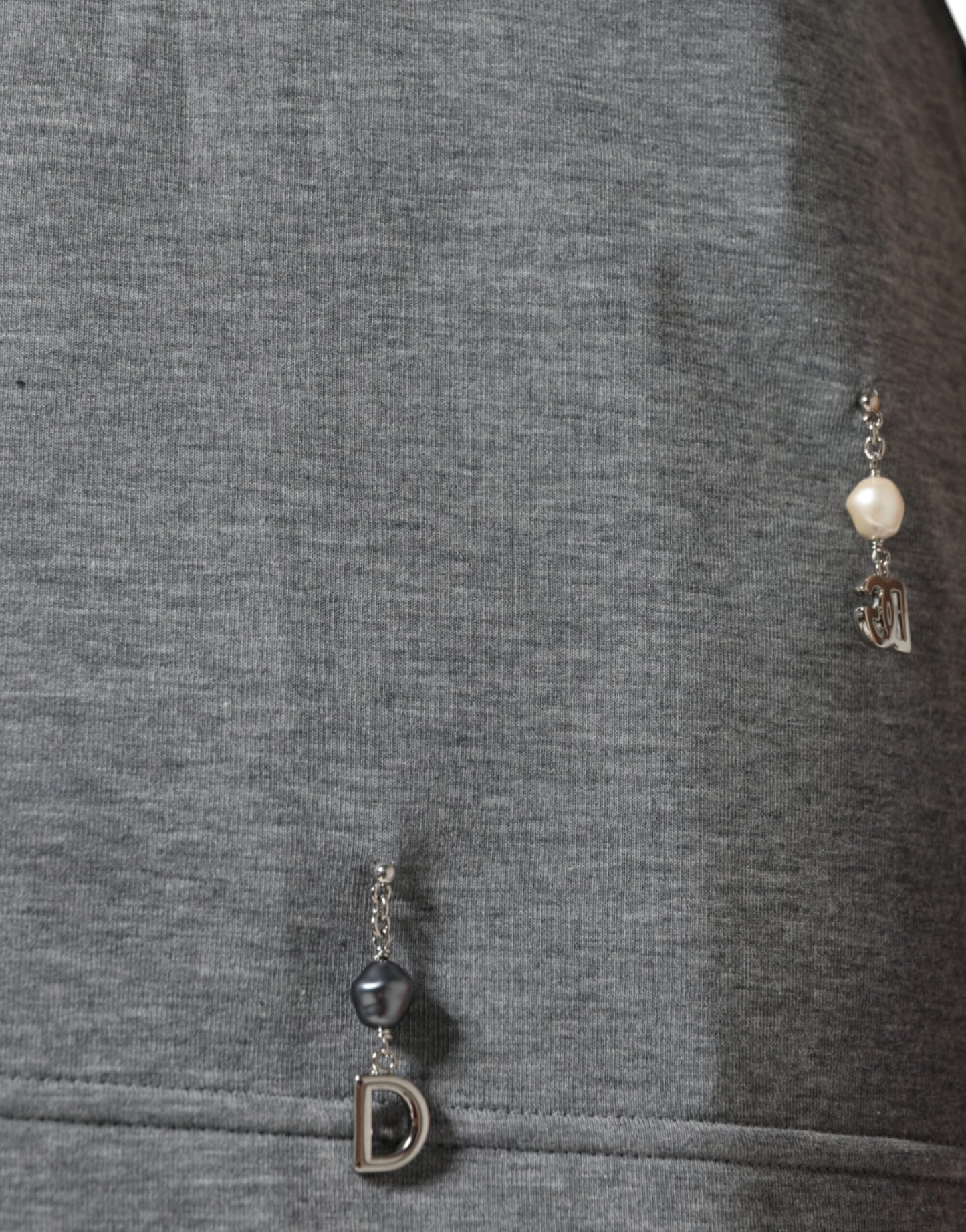 T-shirt Dolce & Gabbana en coton mélangé gris orné