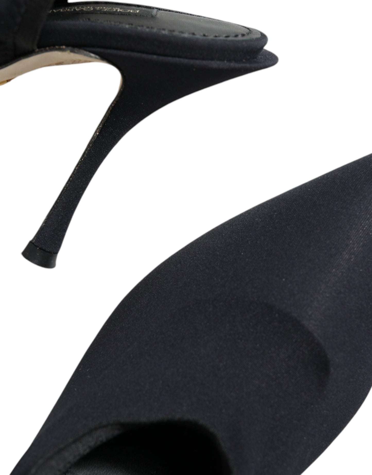 Chaussures à talons et bride arrière en jersey extensible noir Dolce & Gabbana